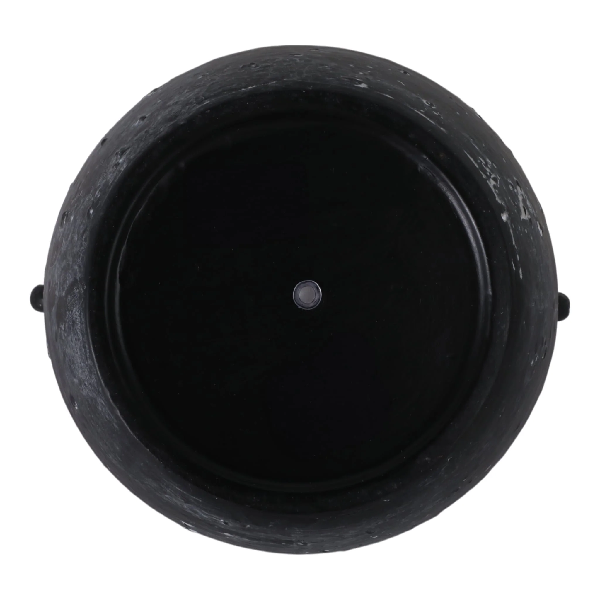 13" Textured Stoneware Jug Planter, Black - Image 6