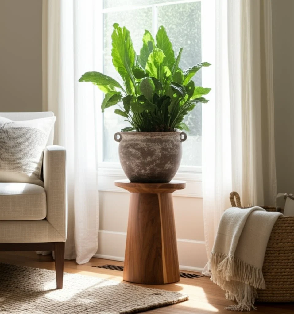 13" Textured Stoneware Jug Planter, Ivory - Image 11