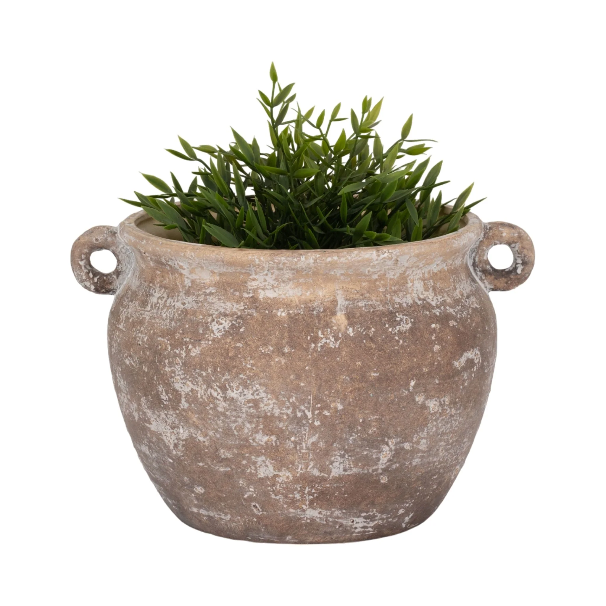 13" Textured Stoneware Jug Planter, Ivory - Image 2