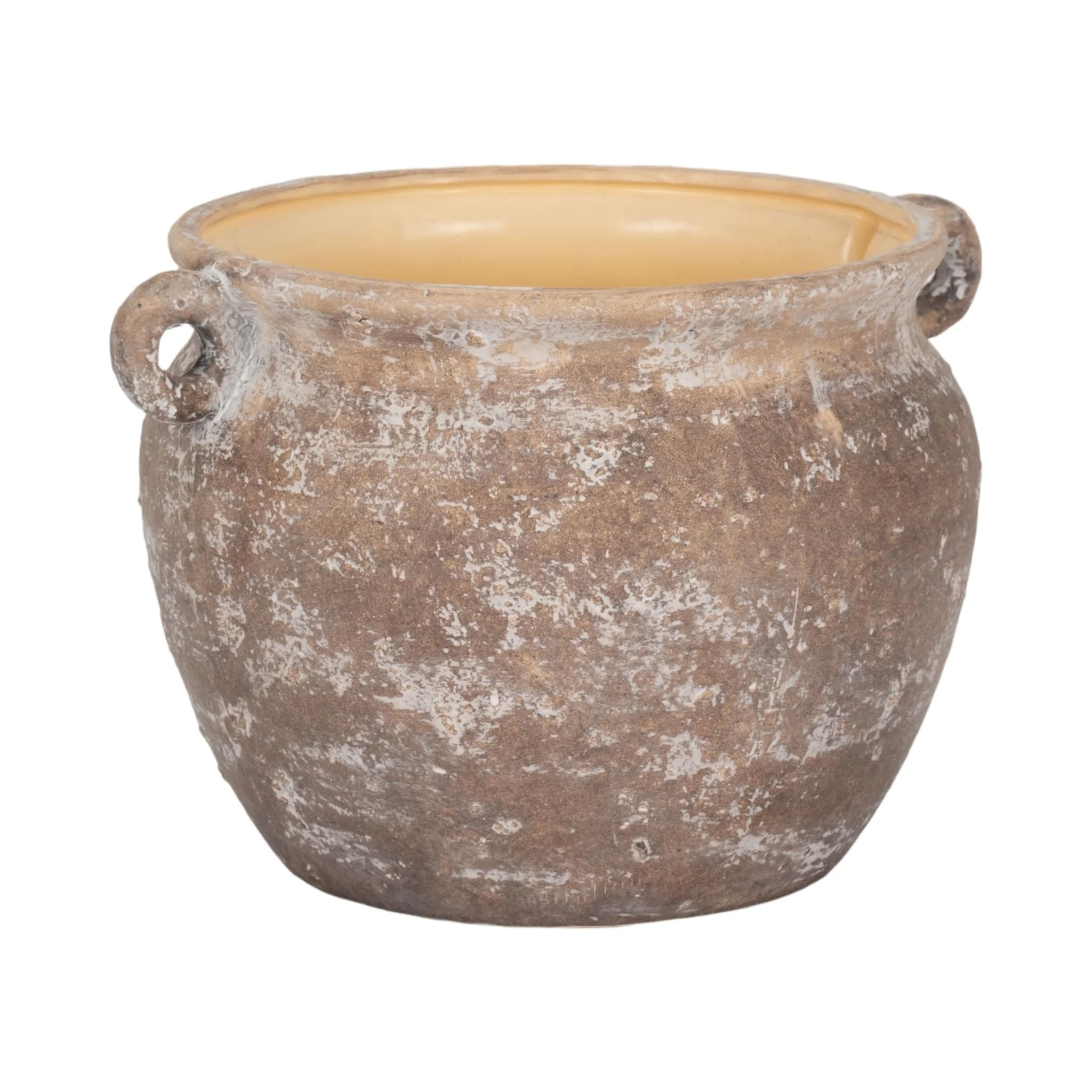 13" Textured Stoneware Jug Planter, Ivory - Image 3