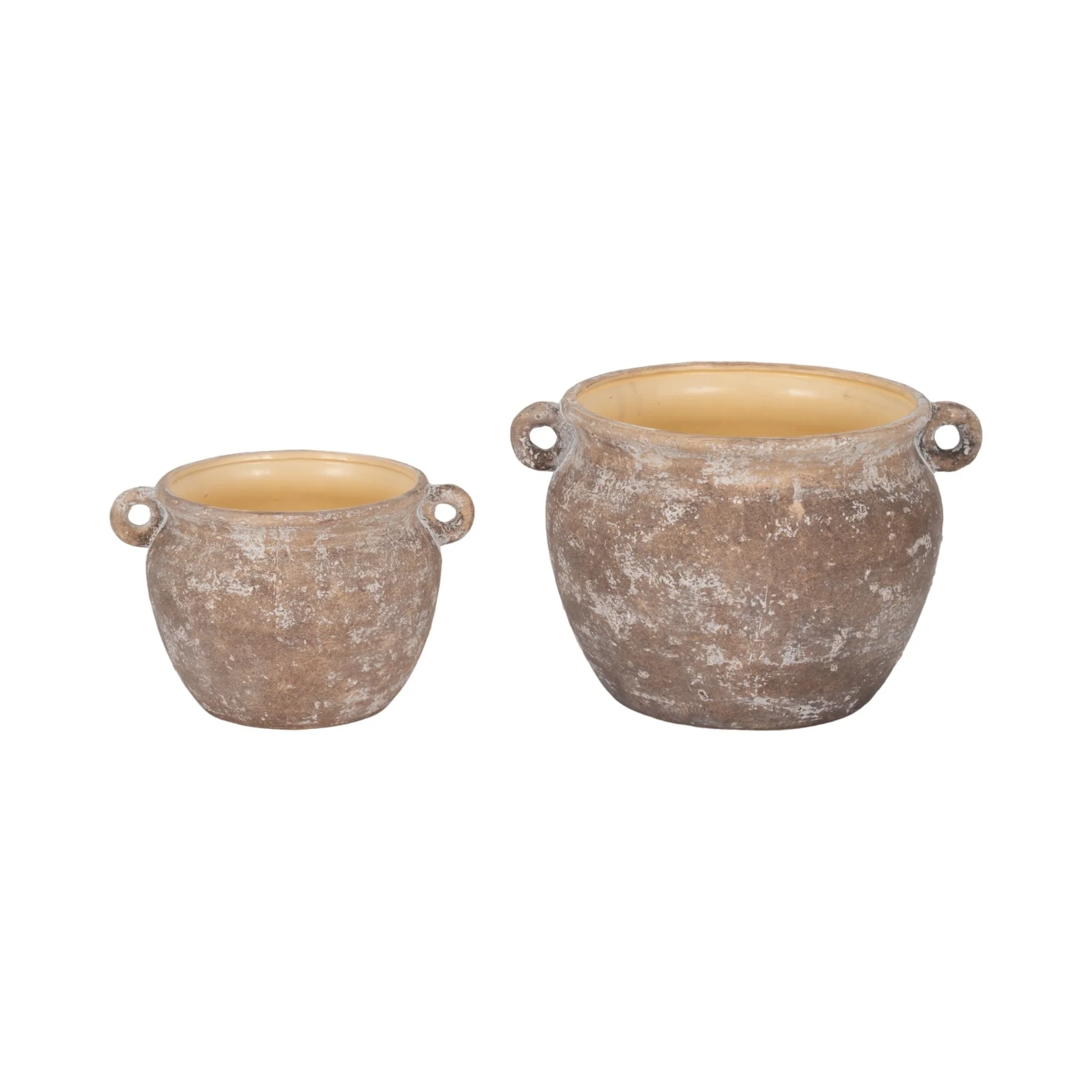 13" Textured Stoneware Jug Planter, Ivory - Image 8