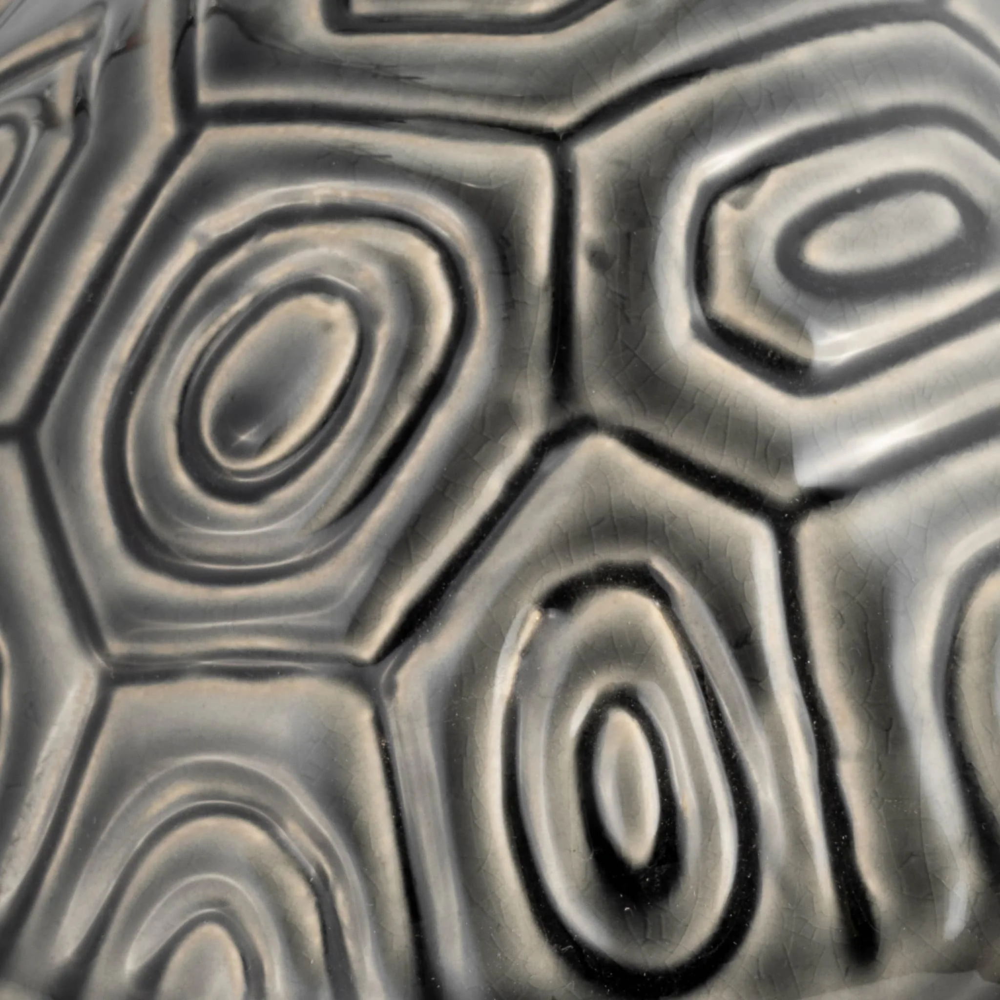 13" Tortoise Deco, Gray - Image 5