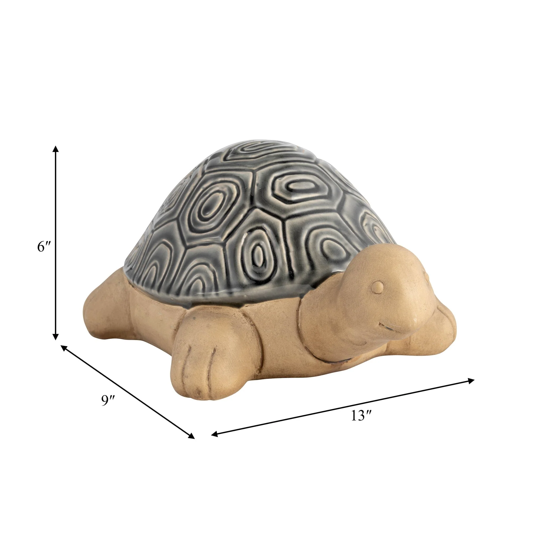 13" Tortoise Deco, Gray - Image 8