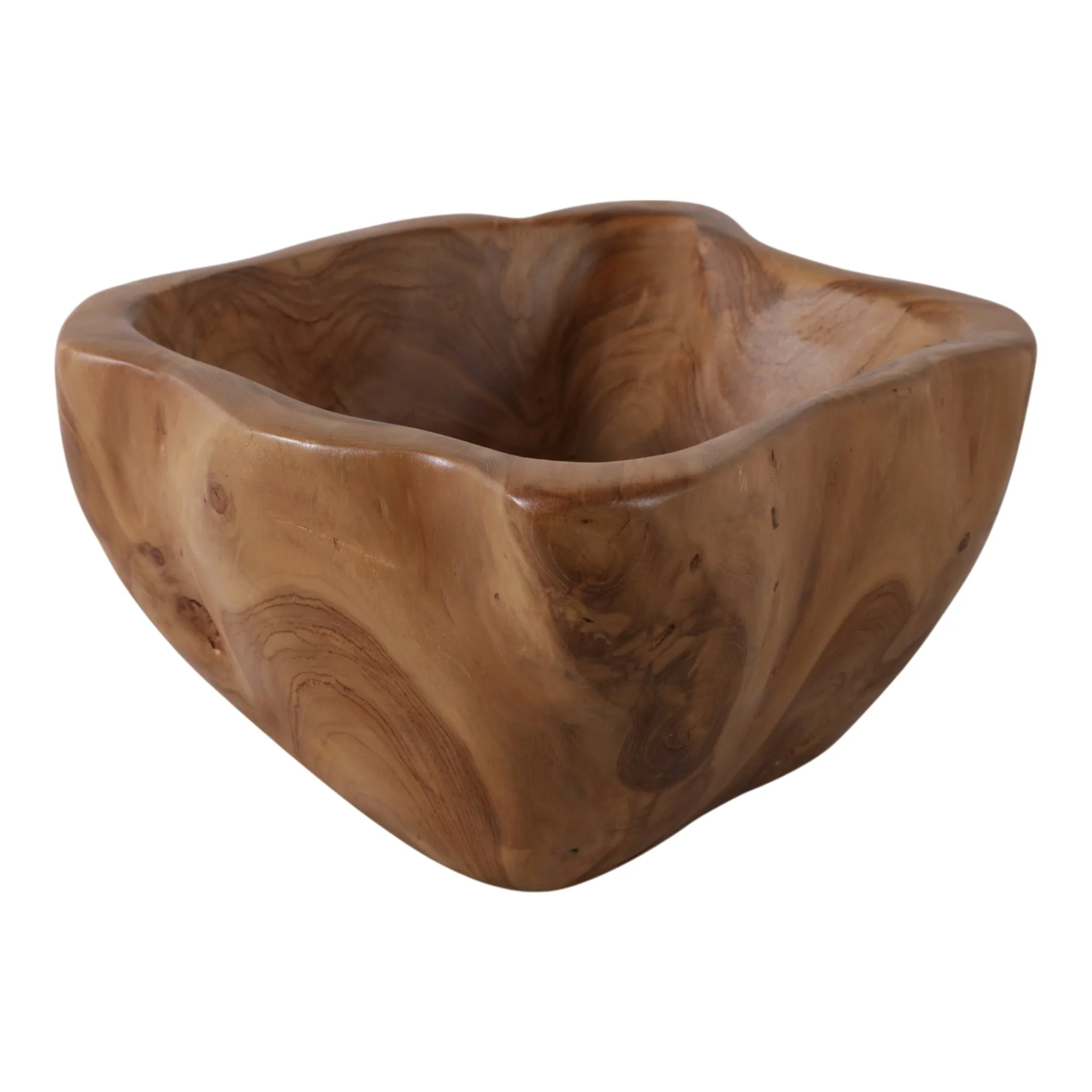 13x6" Teak Wood Bowl, Natural - Image 3