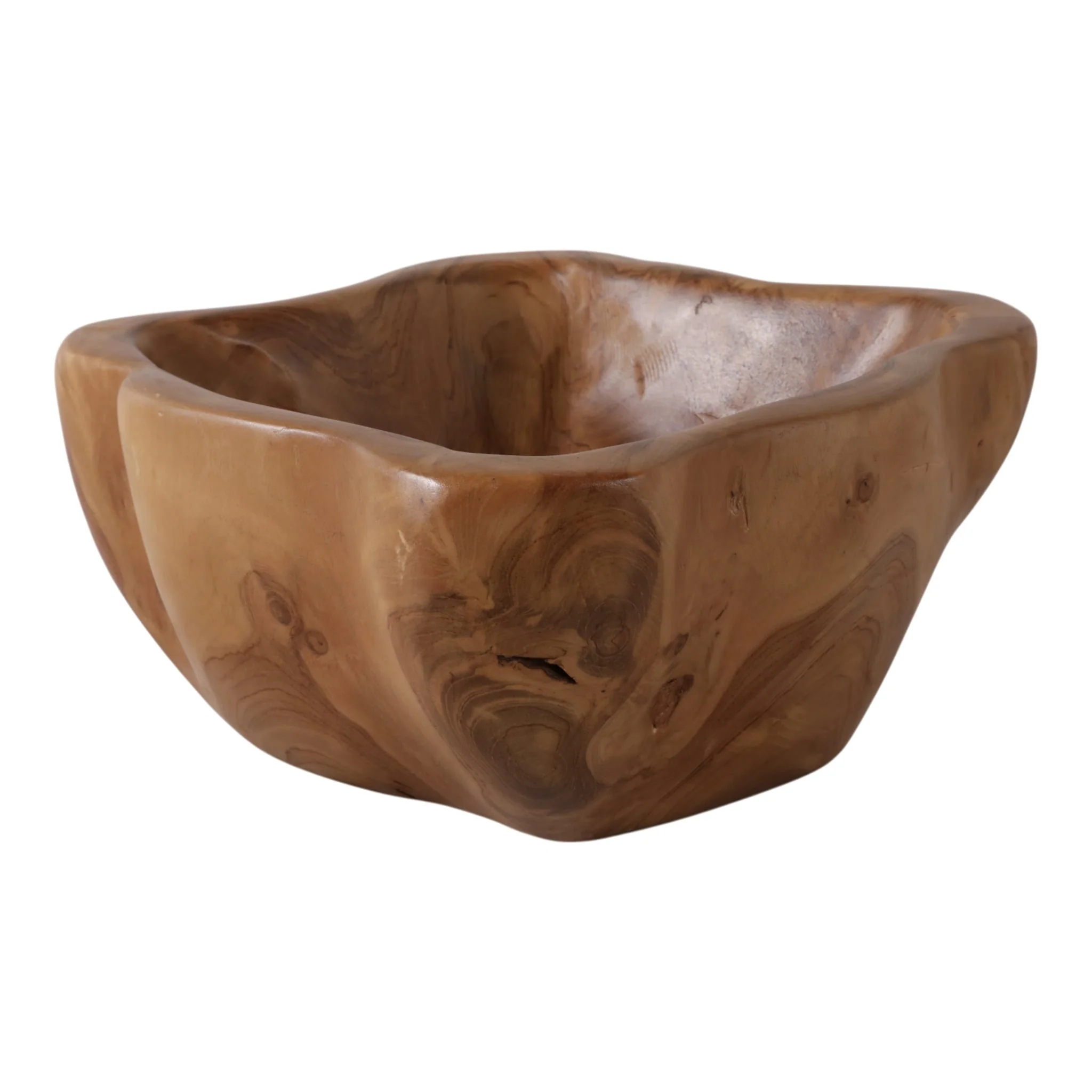 13x6" Teak Wood Bowl, Natural - Image 4