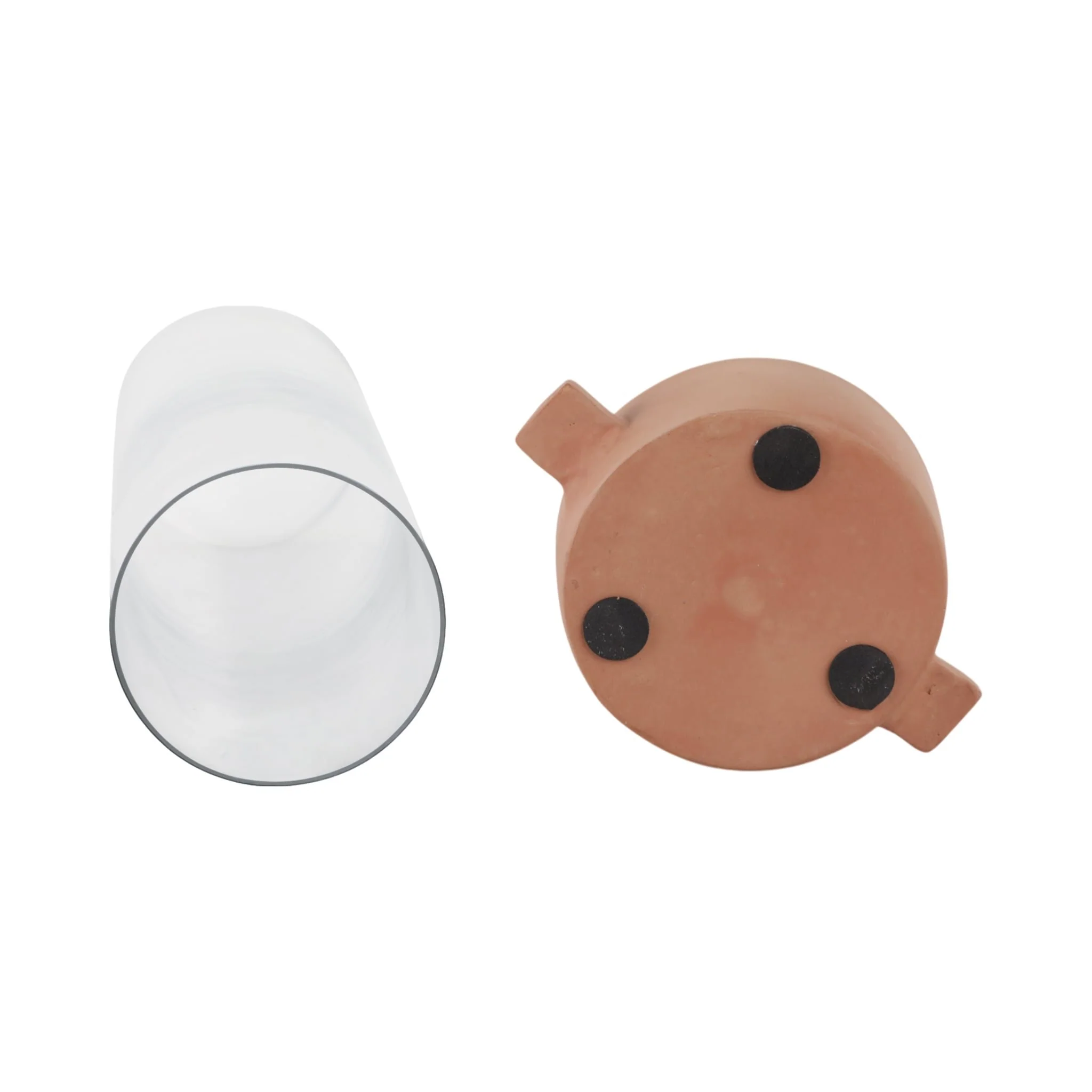 13x7" Terracotta Hurricane Taper Holder, Natural - Image 7