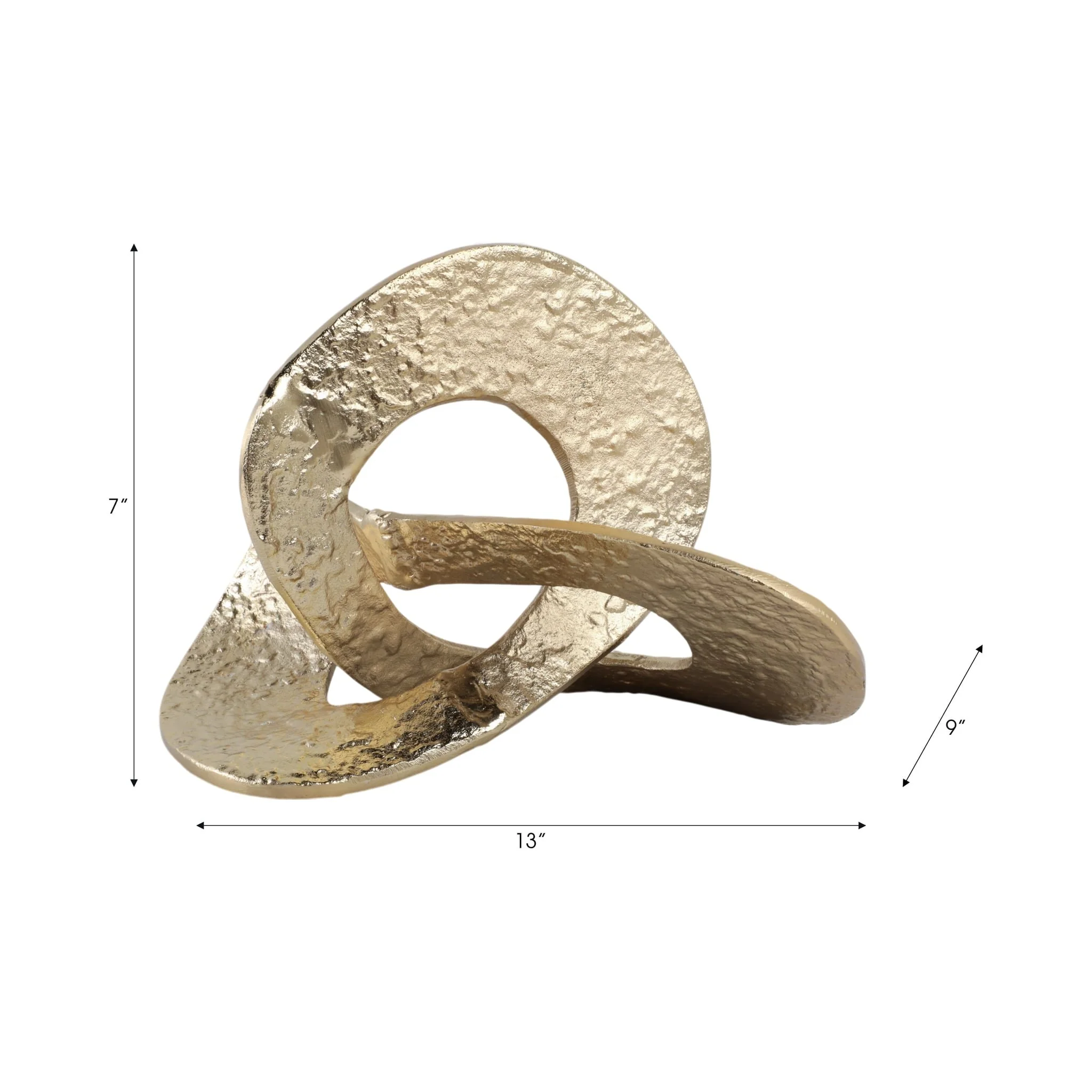 13x9" Textured Loopy Object, Gold - Image 8