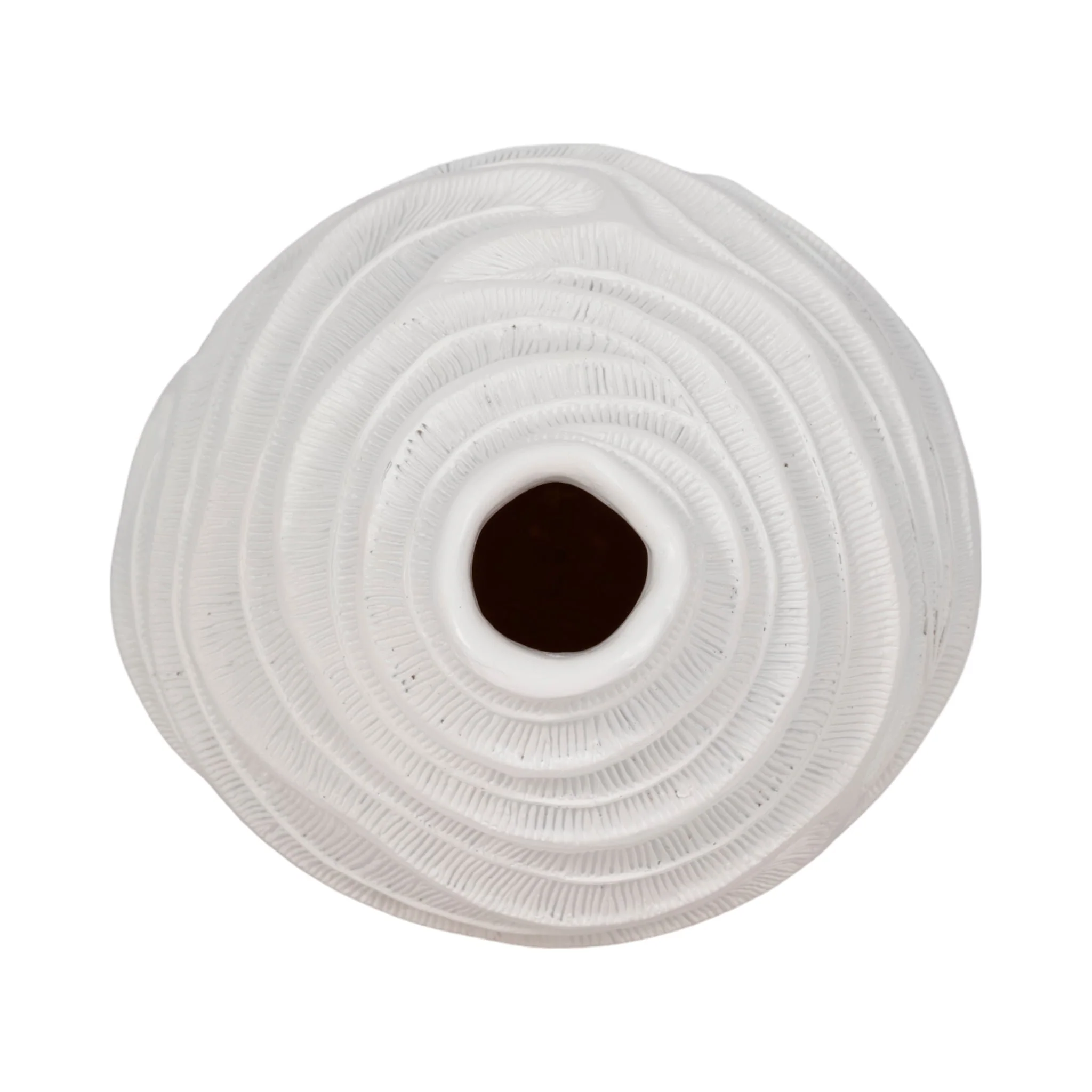 14" Coastal Coral Vase, White - Image 6
