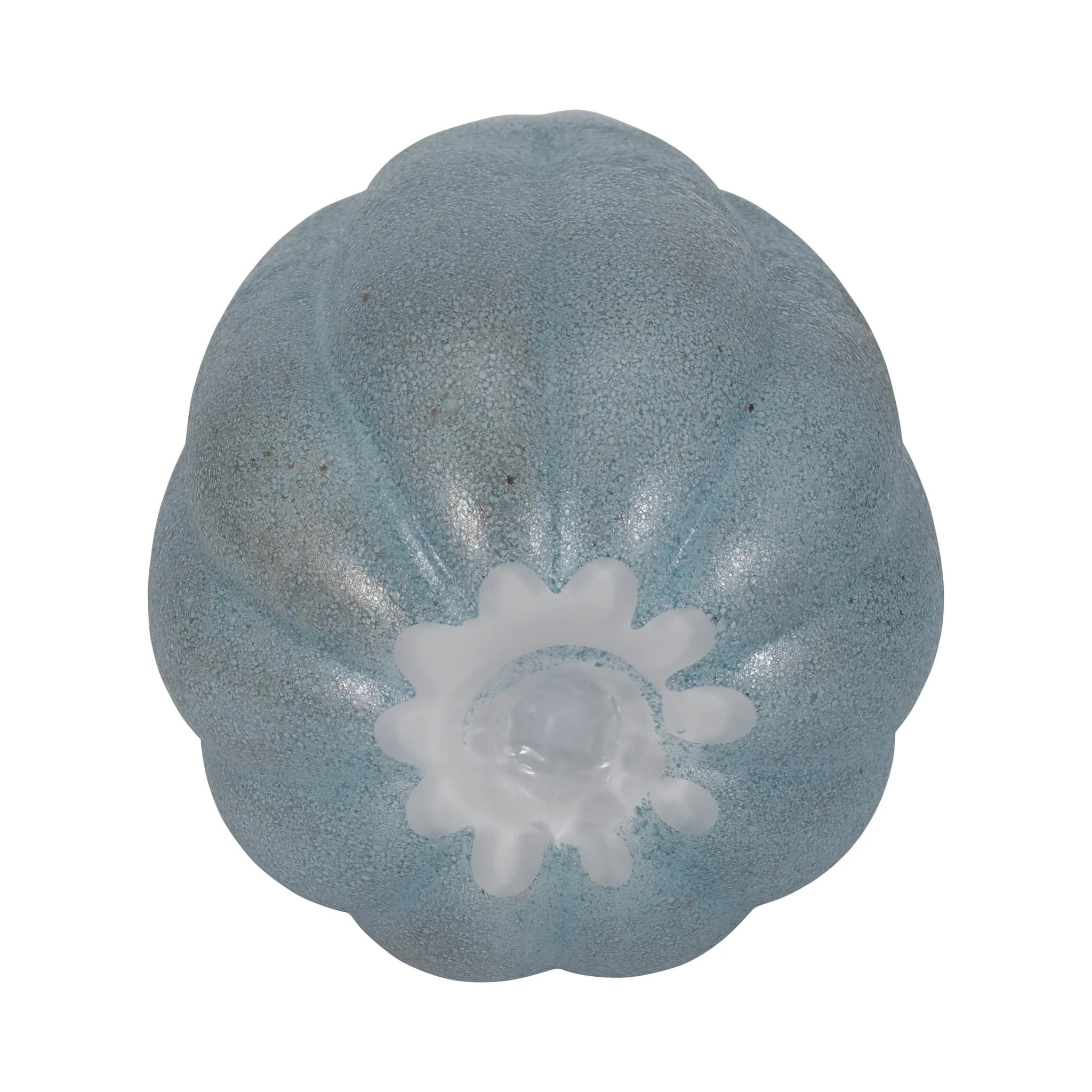 14" Glass Sea Urchin Vase, Blue - Image 6