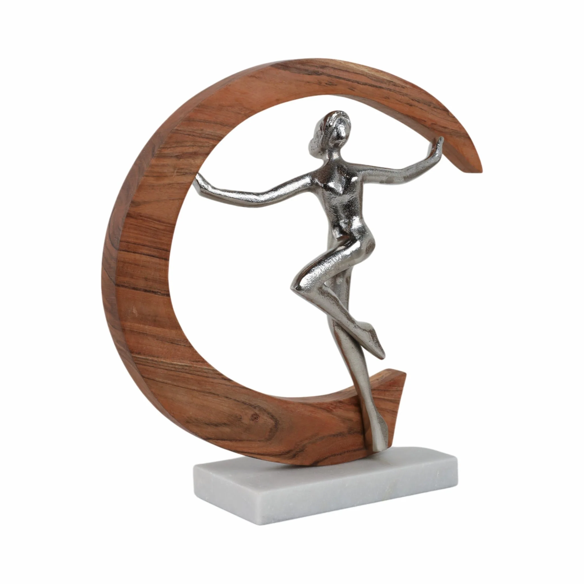 14" Metal Gymnast, Silver - Image 2