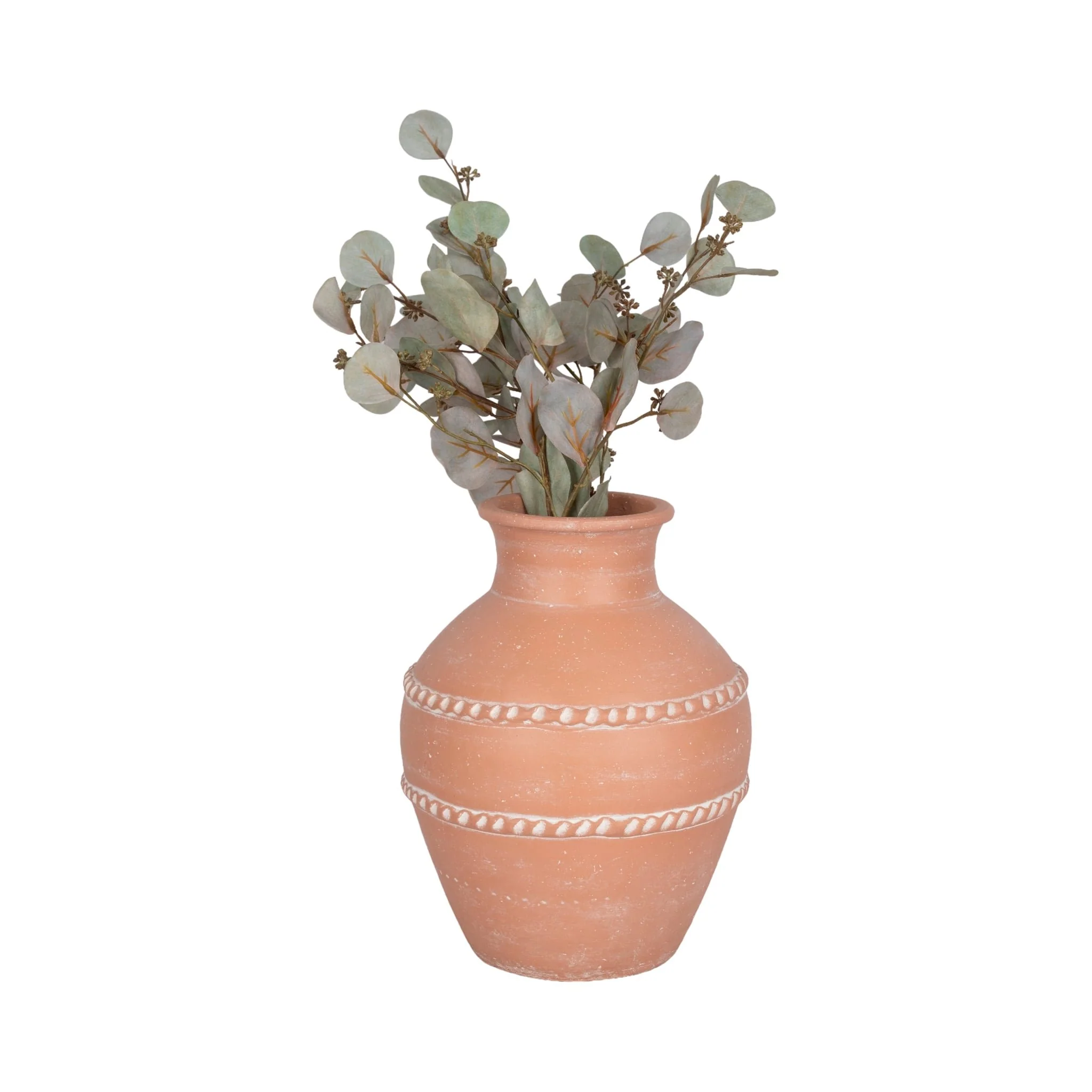 14" Traditional Terracotta Vase, Terracotta - Image 2