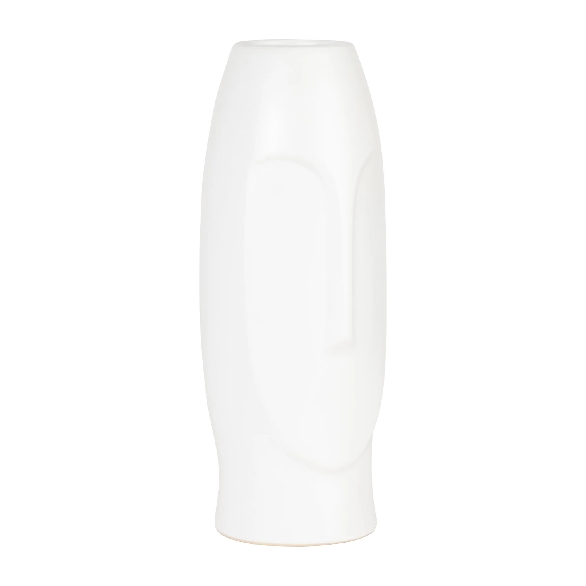 14"h Face Vase, White - Image 3