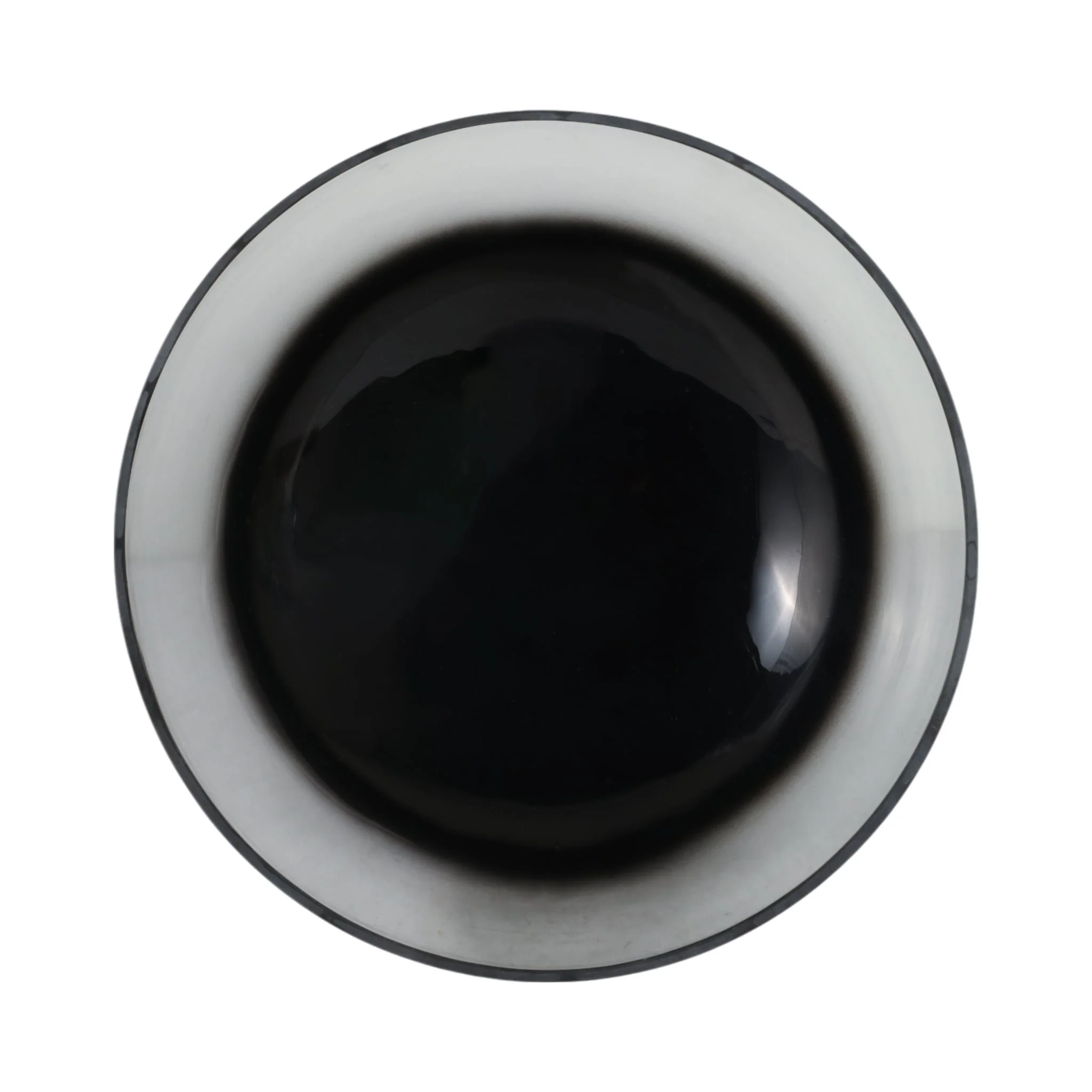 14x11" Glass Bowl On Rock Pedestal, Black/silver - Image 6