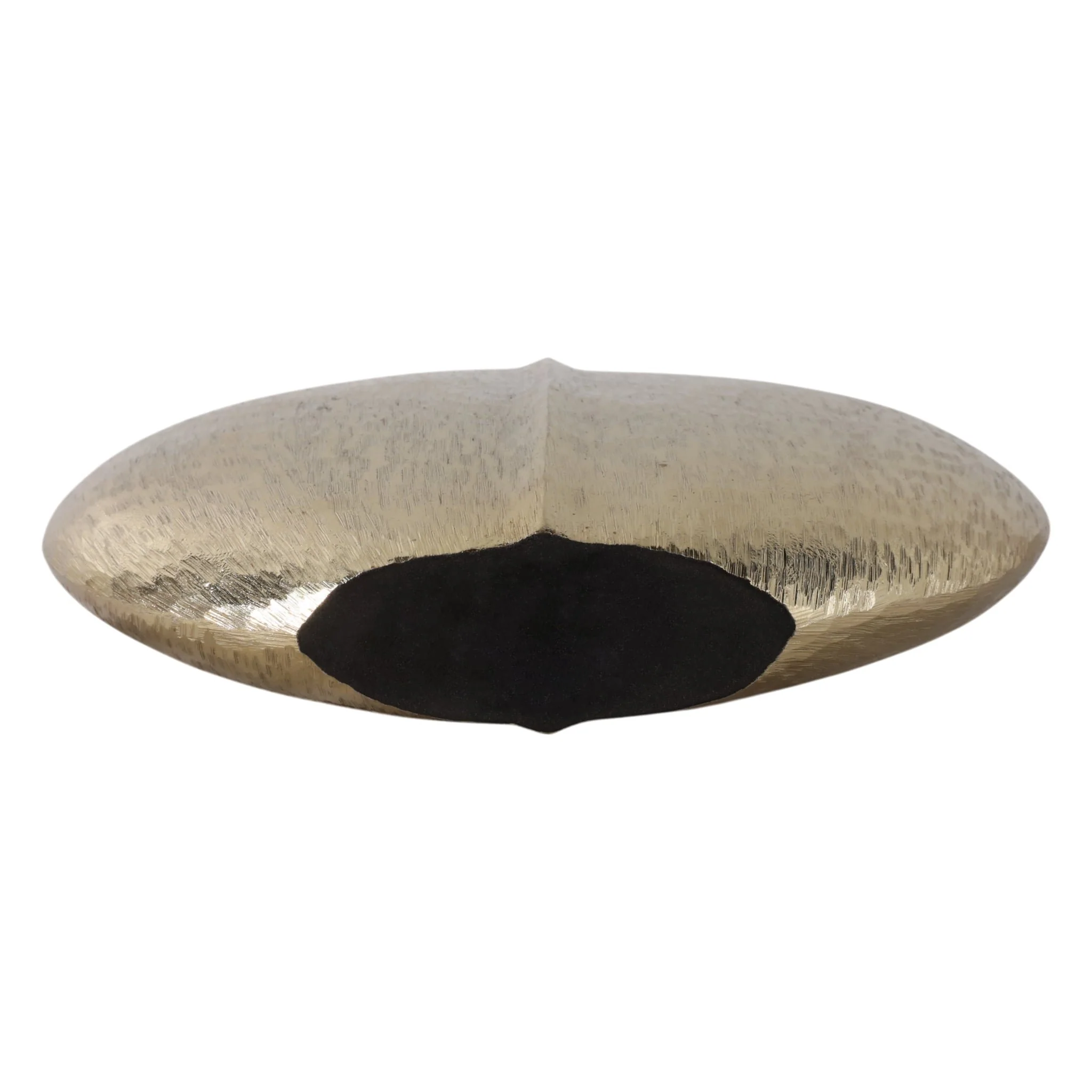 14x14" Modern Round Metal Vase, Gold - Image 7