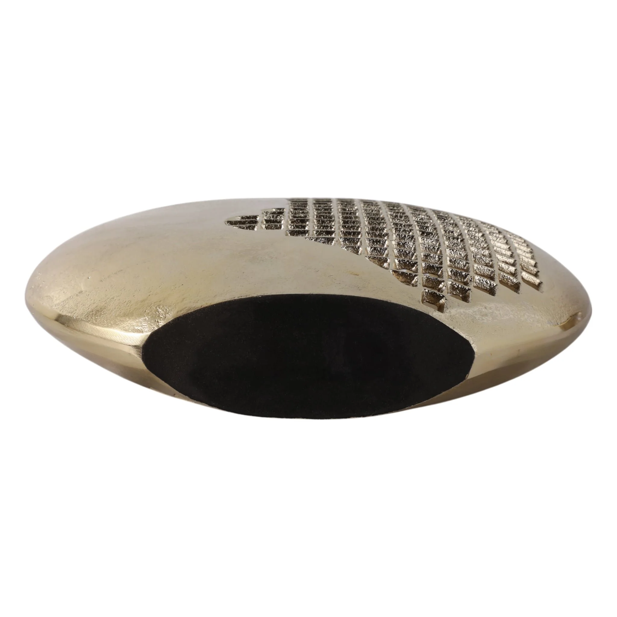 14x14" Partial Mesh Metal Vase, Gold - Image 7