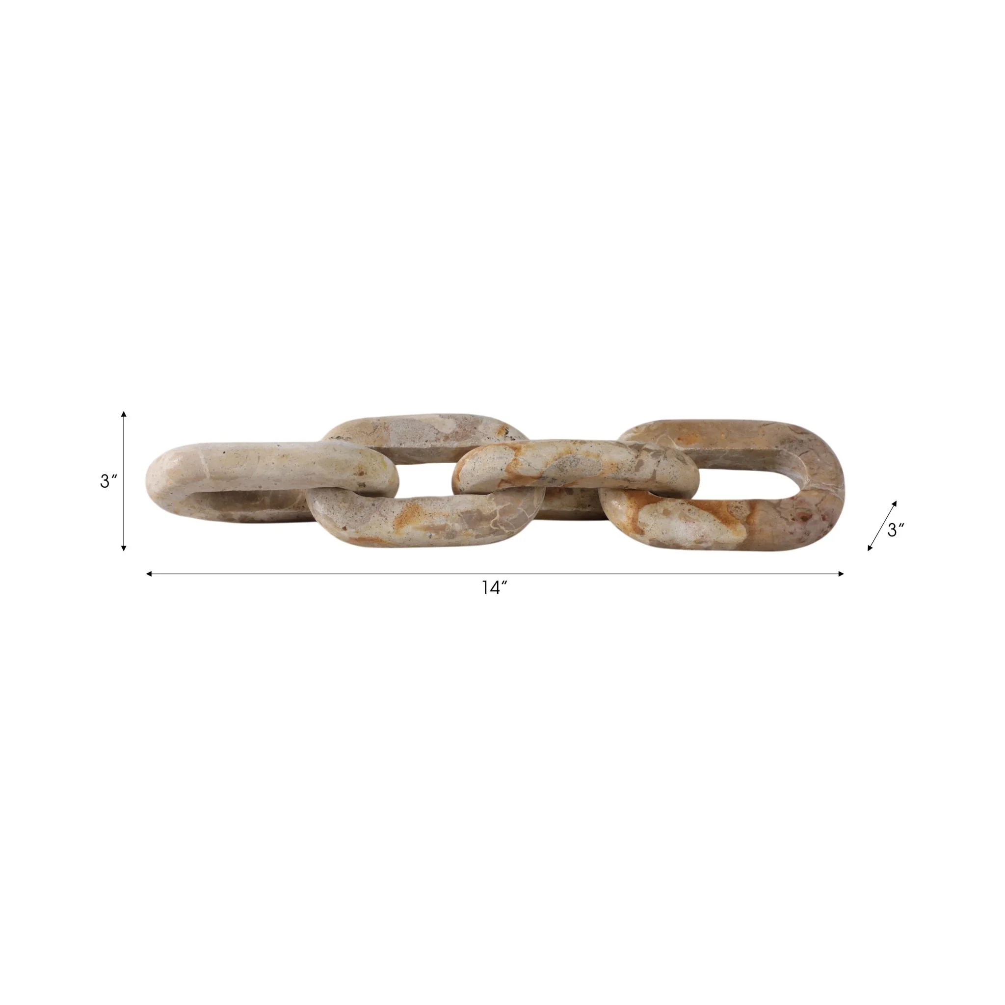 14x3" 4-link Marble Chain, Light Leopard - Image 2