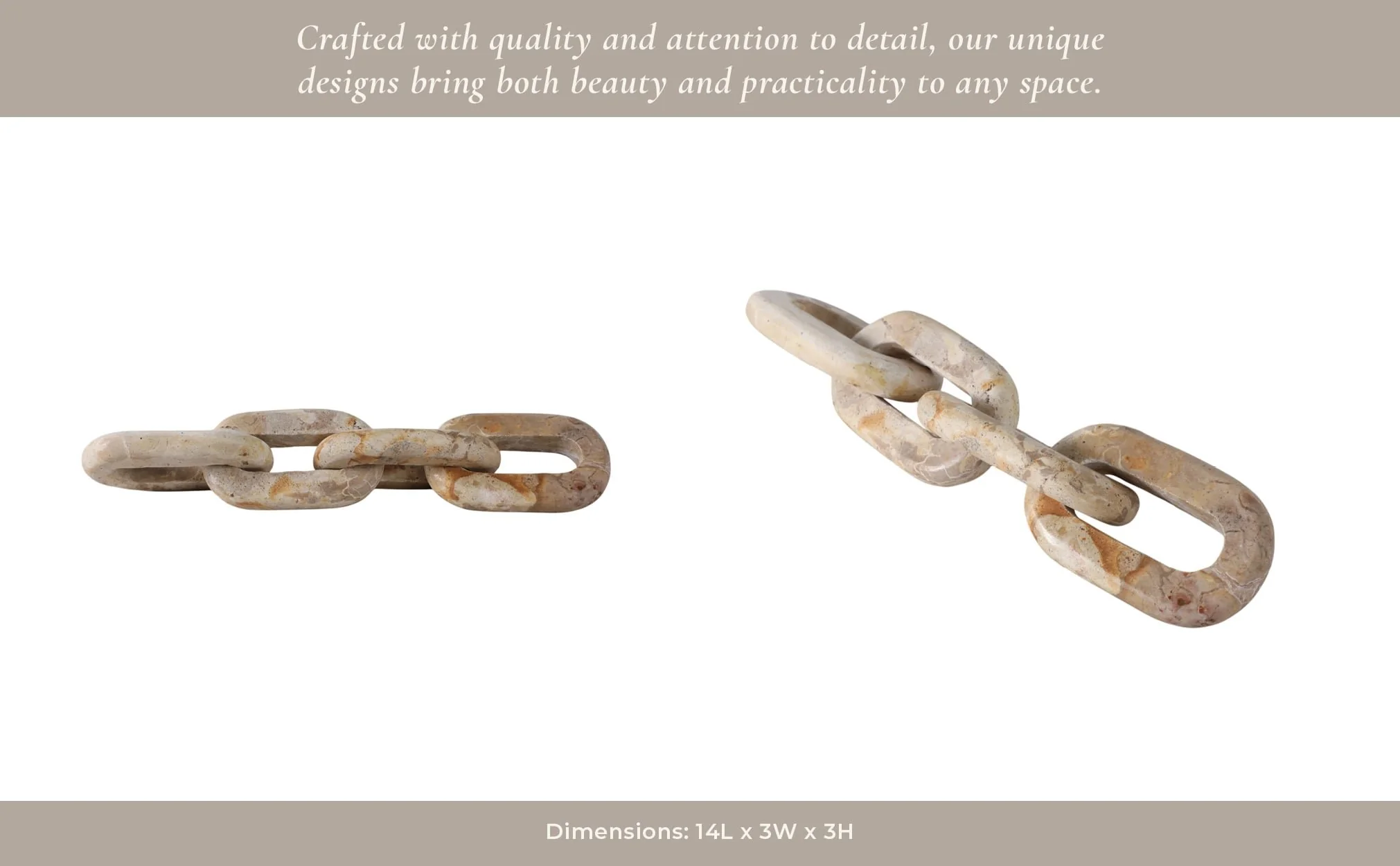 14x3" 4-link Marble Chain, Light Leopard - Image 6