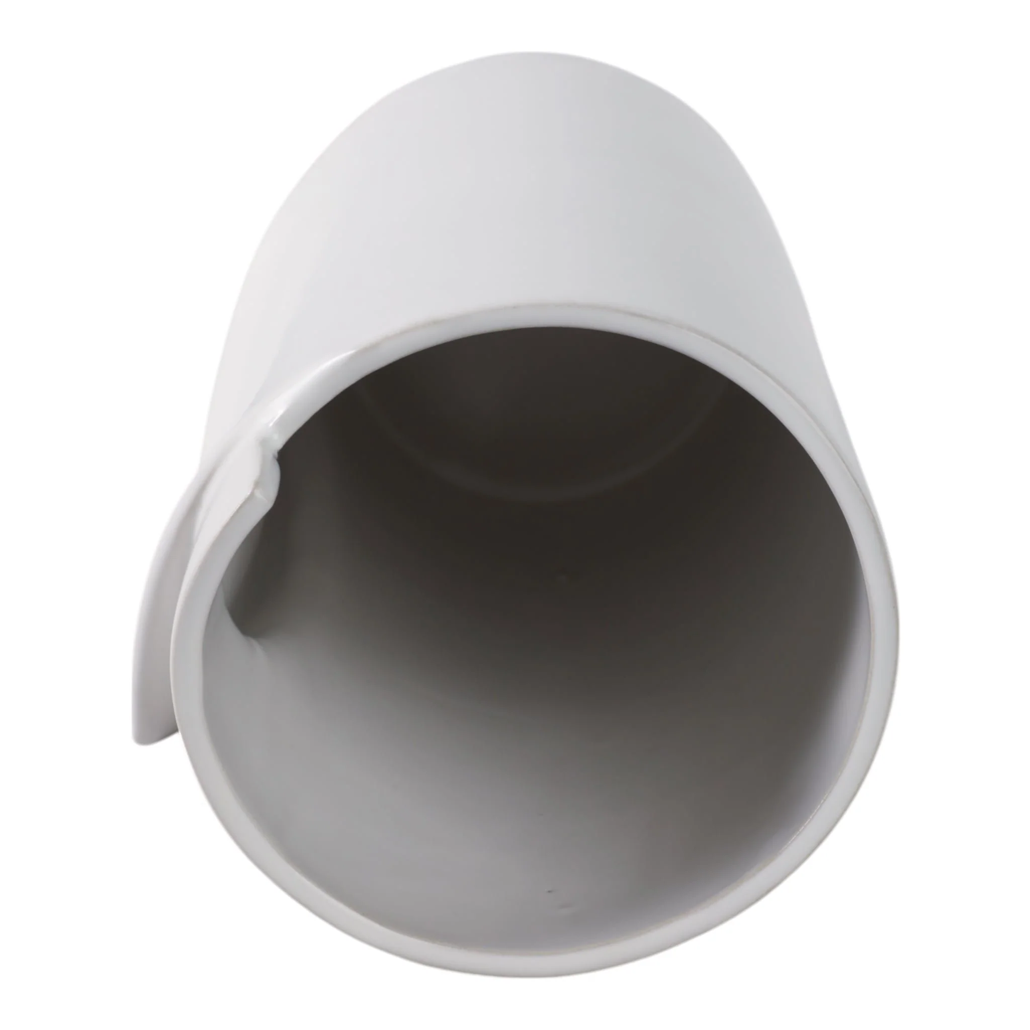 14x7" Wrap Around Vase, White - Image 6
