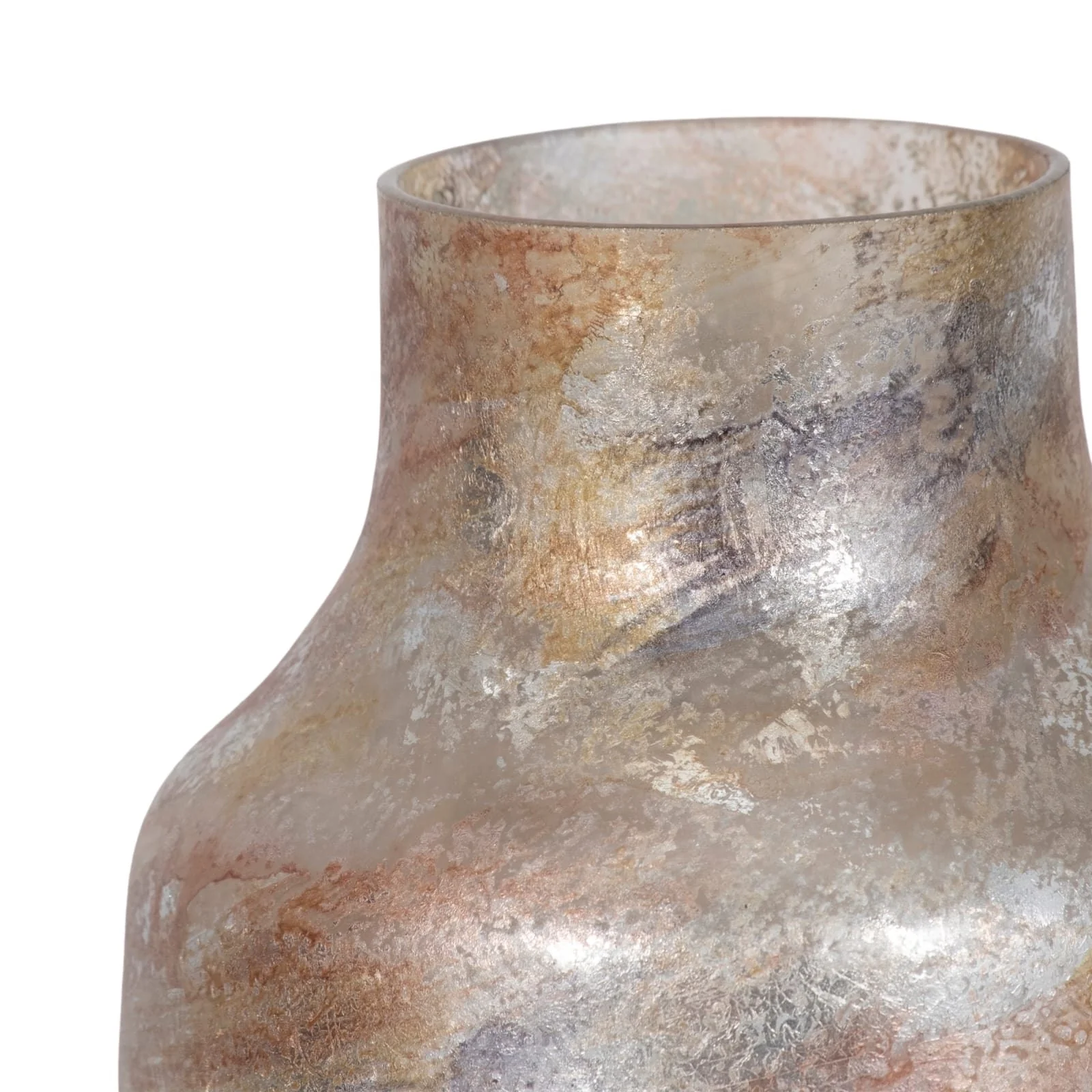 15" 2-tone Glass Vase, Grey Multi - Image 4