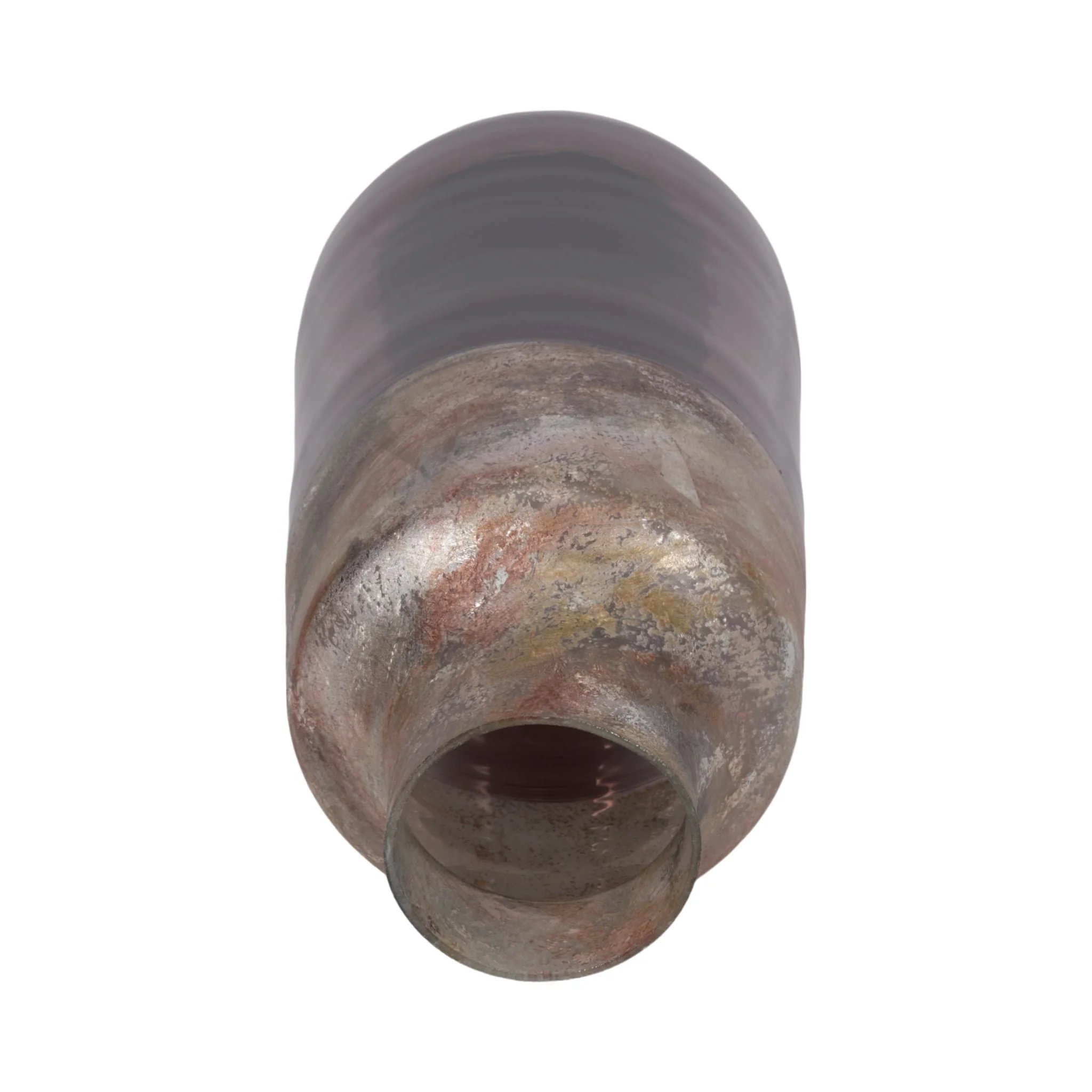 15" 2-tone Glass Vase, Grey Multi - Image 5