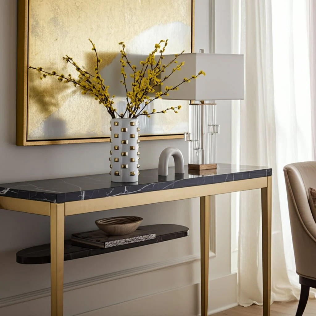 15" Cylinder Vase, White/gold - Image 10
