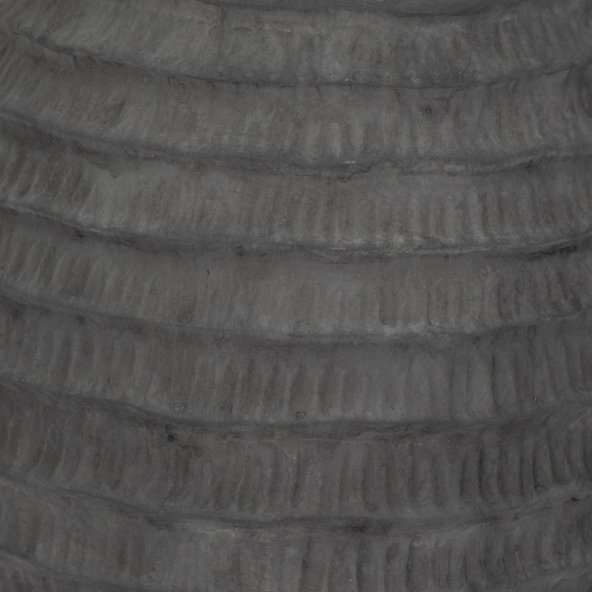 15" Faded Ribbed Bulbous Vase, Black - Image 4