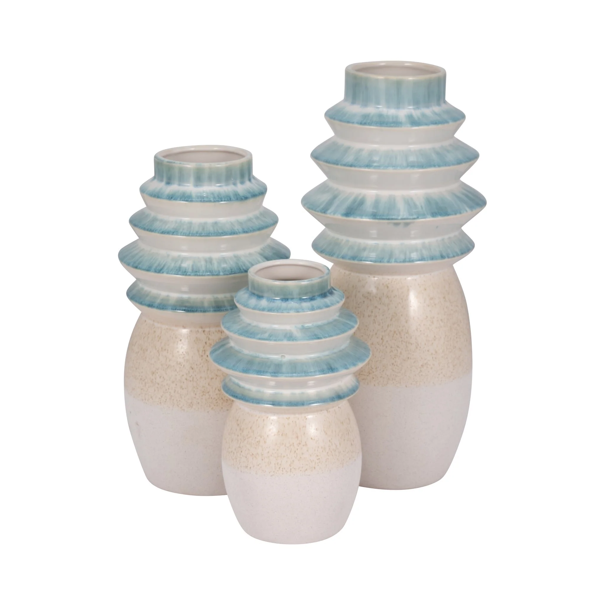 15" Fluted Top Vase Reactive Finish, Multi - Image 7
