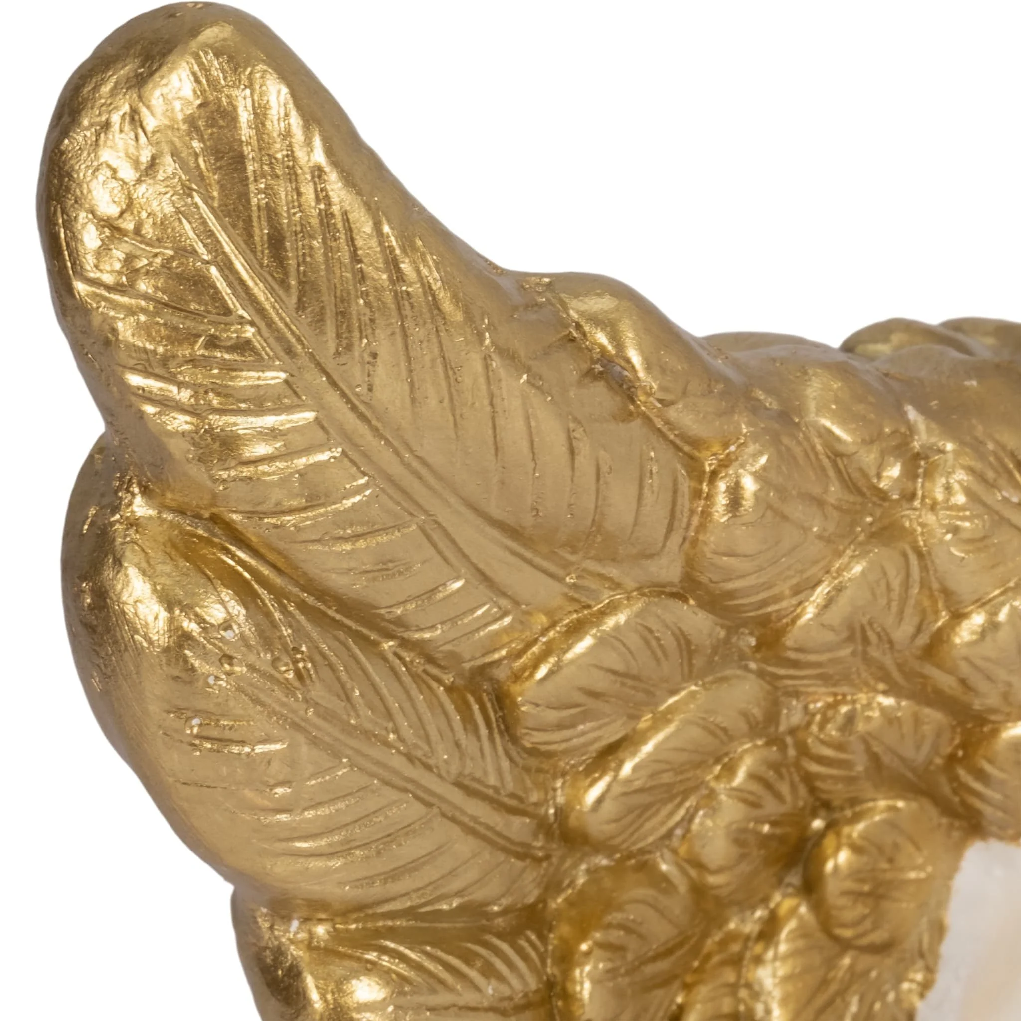 15" Garden Cherub With Heart, White/gold - Image 5
