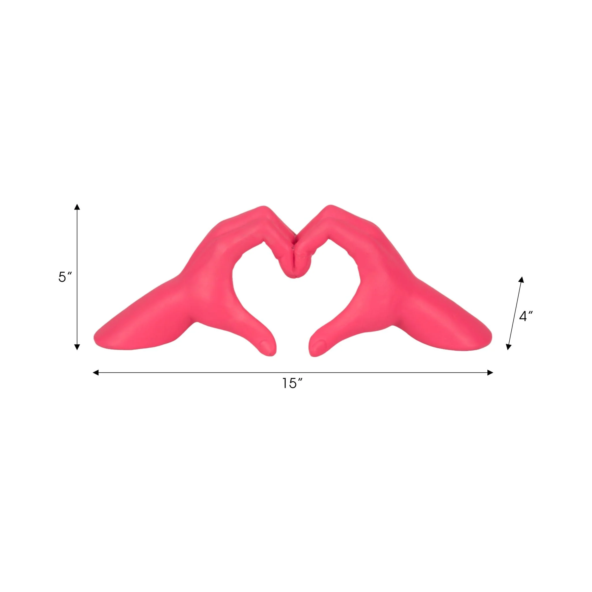 15" Heart Hands, Pink - Image 8