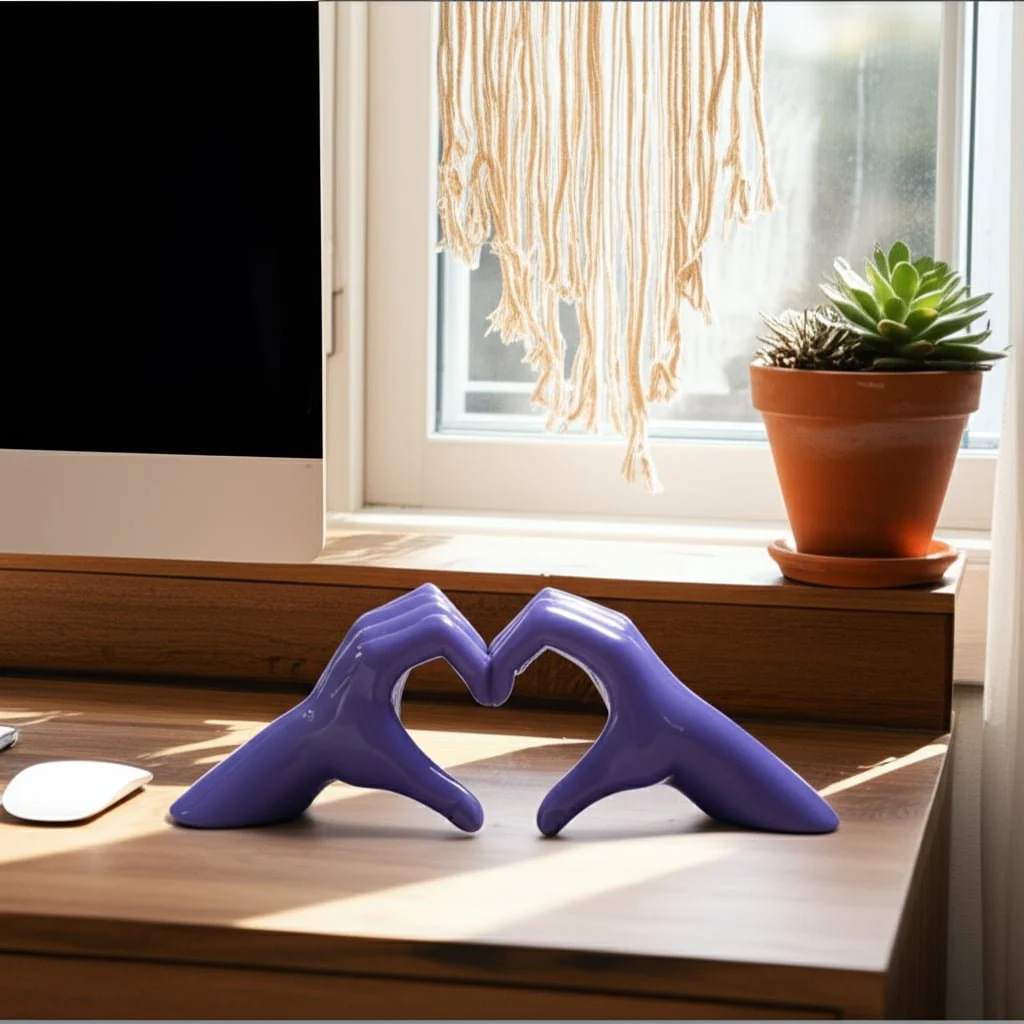 15" Heart Hands, Purple - Image 10