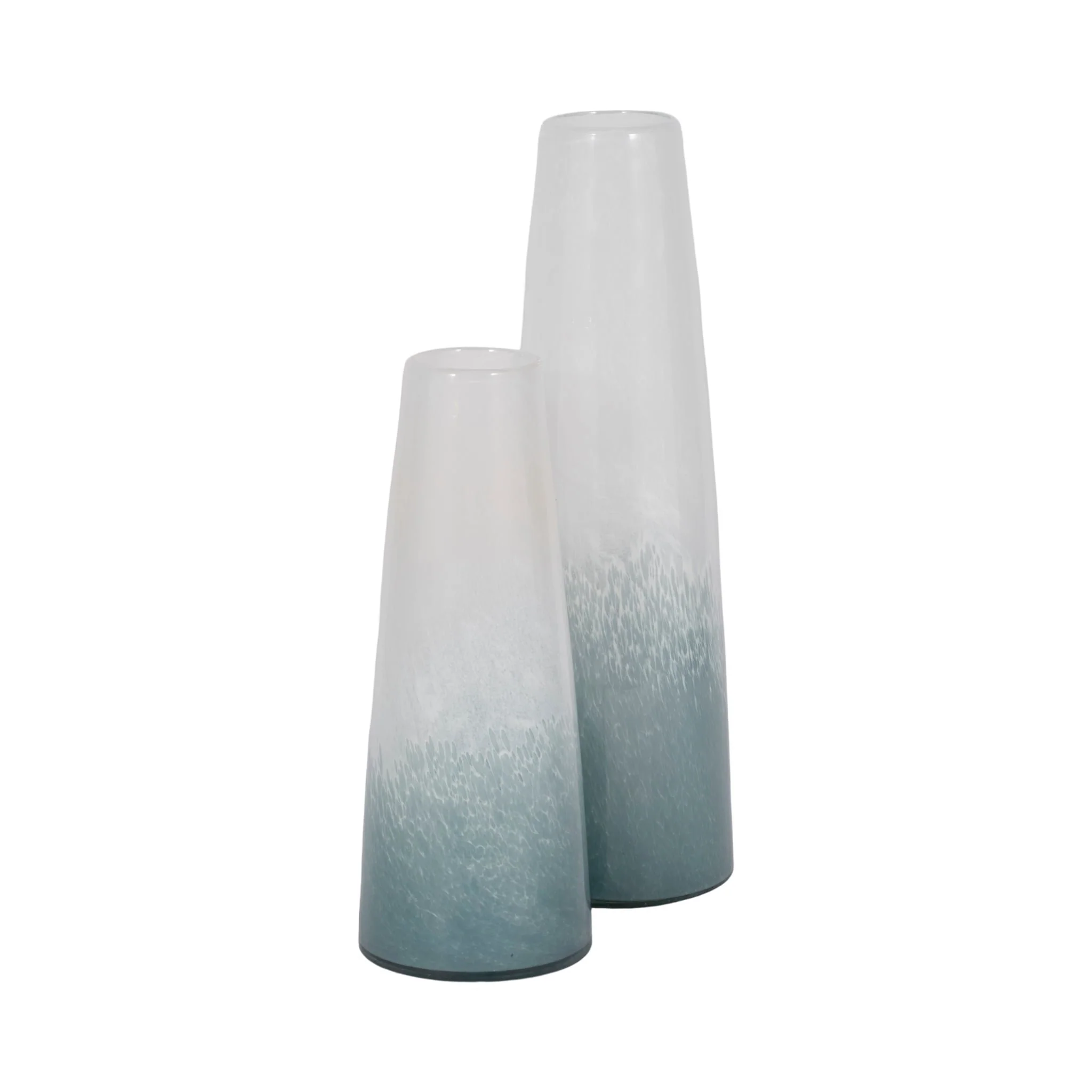 15" Light Blue Waters Vase, Blue/white - Image 8