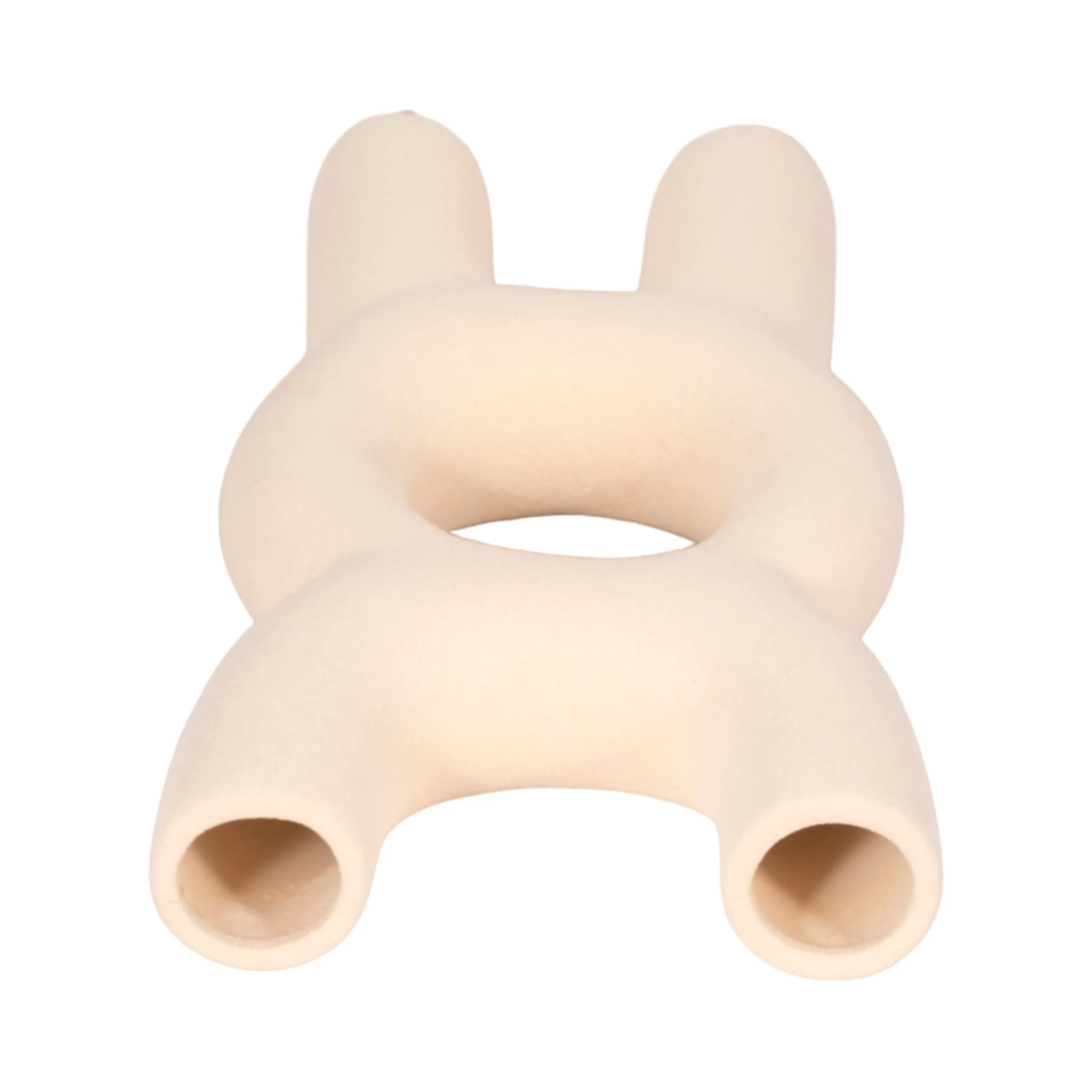 15" Open Cut-out Totem Object Sand Glaze, Ivory - Image 6