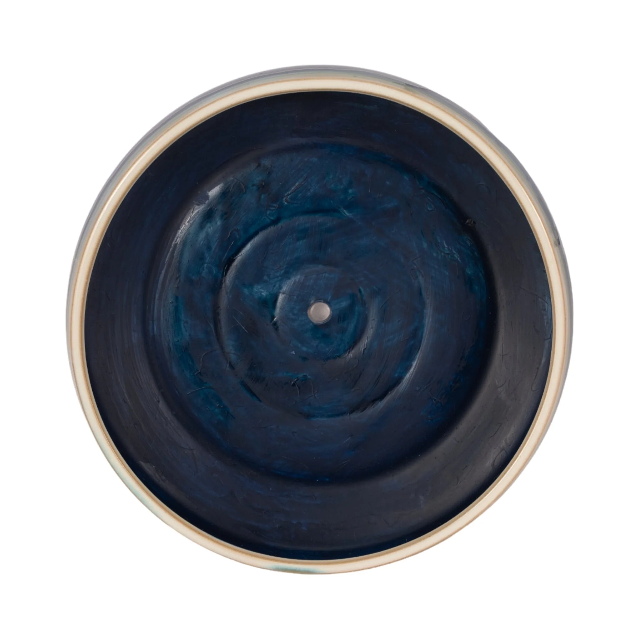 15" Reactive Succulent Planter Bowl, Blue/white - Image 4