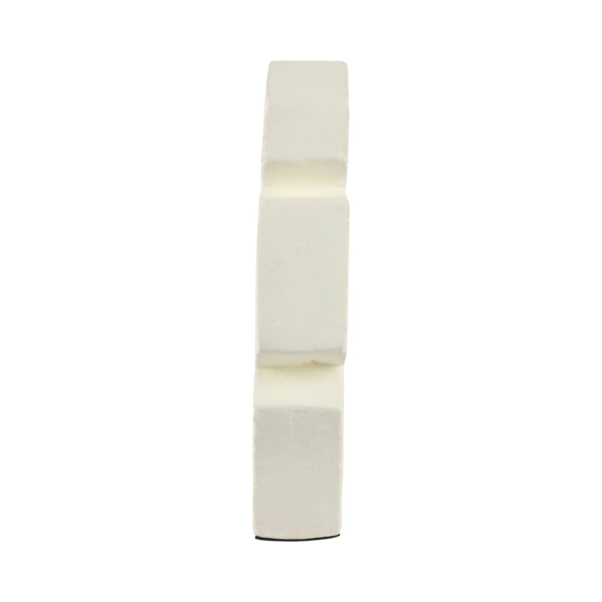 15" Terracotta Abstract Sculpture, Ivory - Image 3