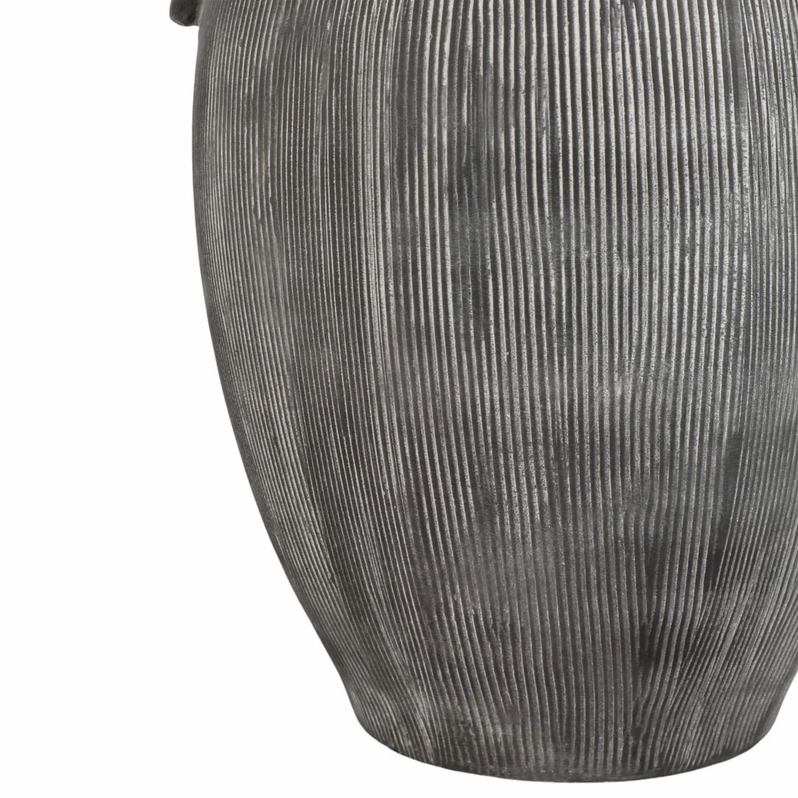 15" Weathered Jug With Handles, Black - Image 5