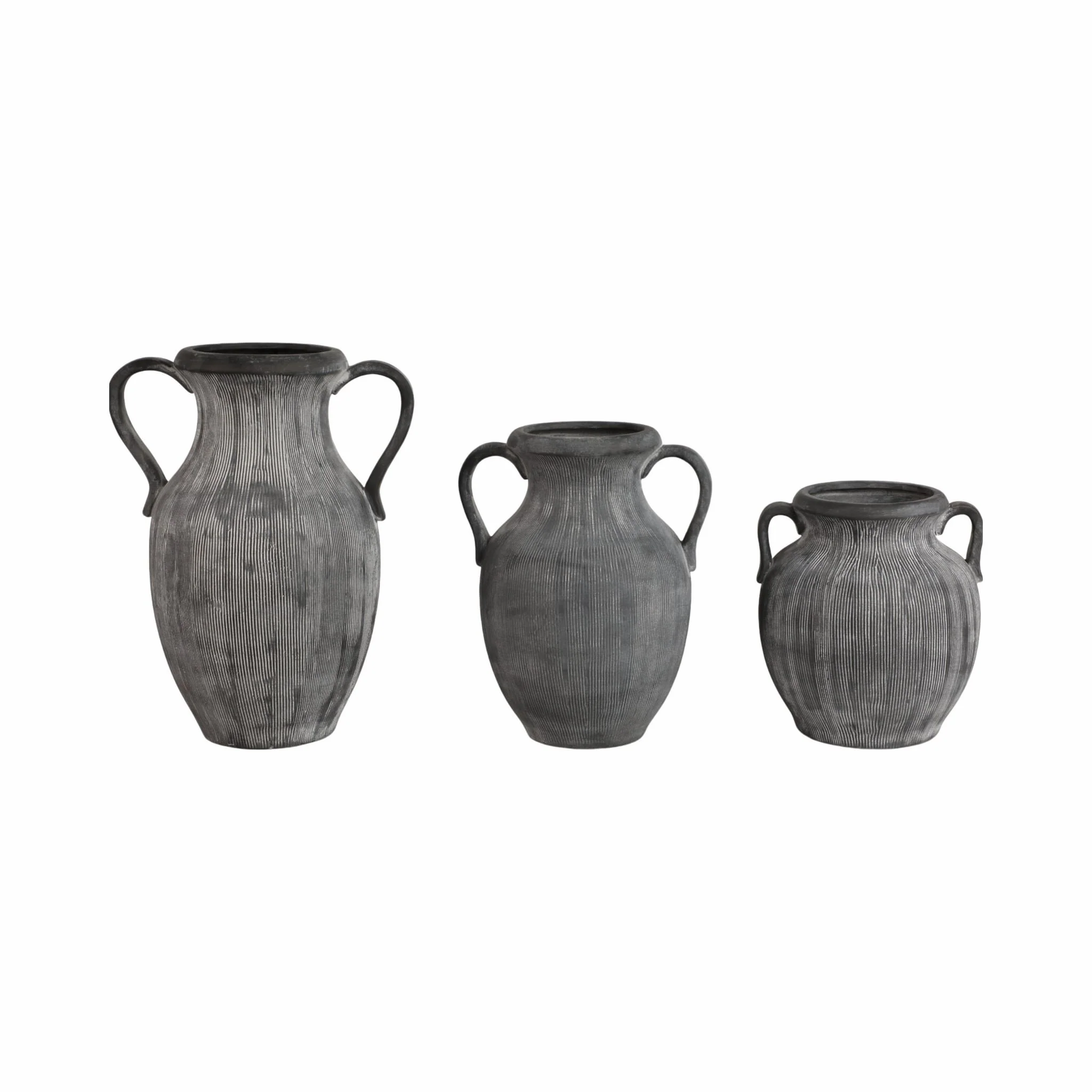 15" Weathered Jug With Handles, Black - Image 8