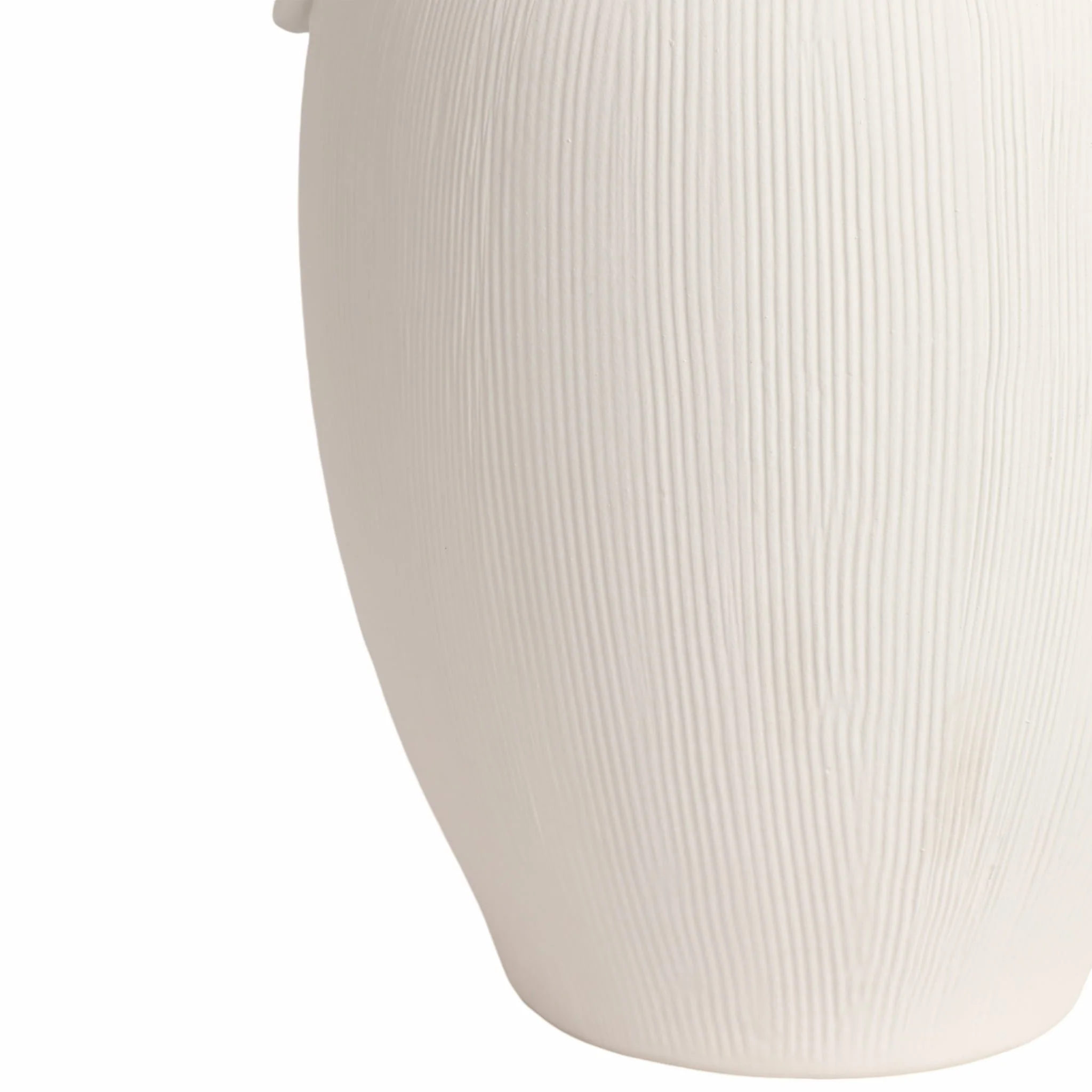 15" Weathered Jug With Handles, White - Image 5