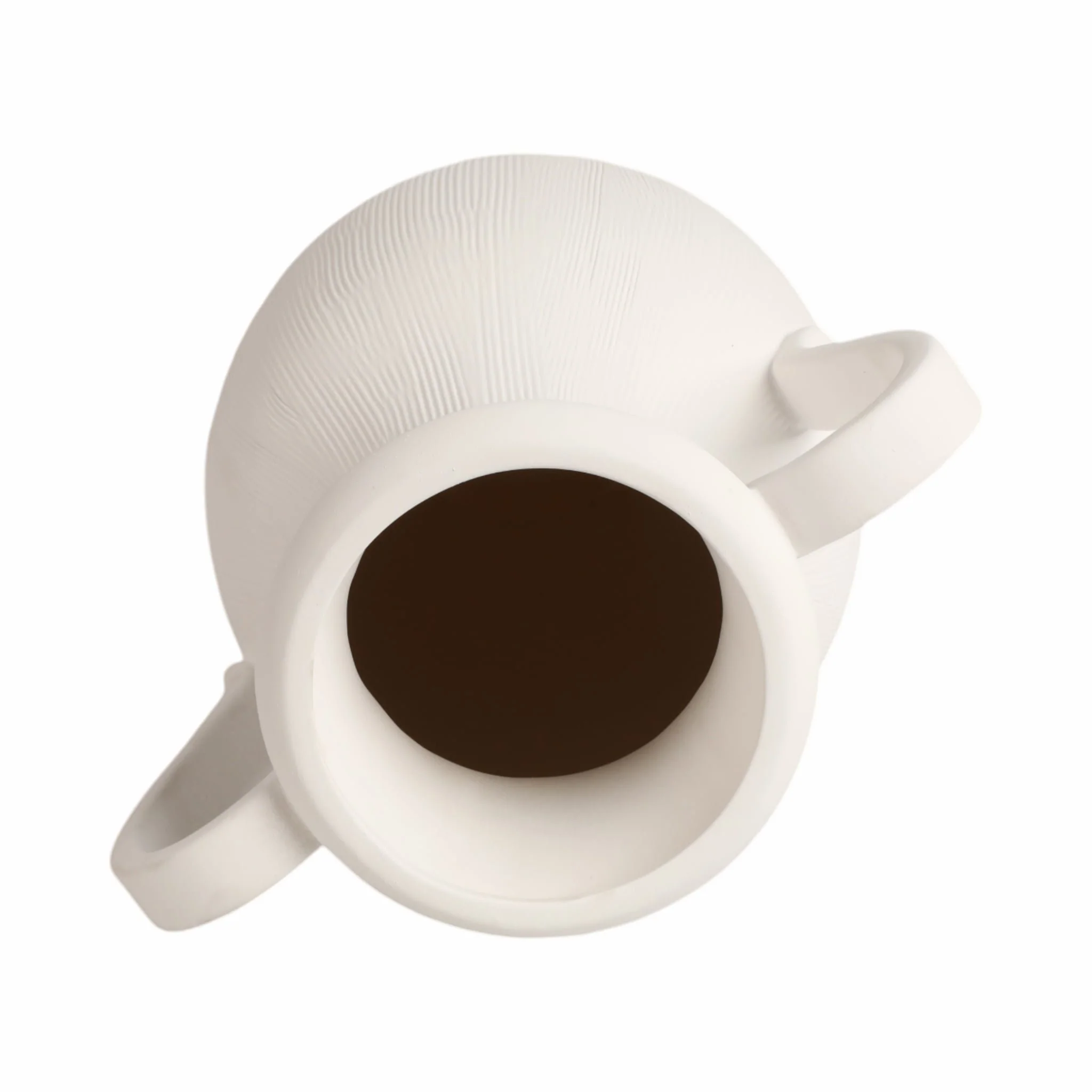 15" Weathered Jug With Handles, White - Image 6
