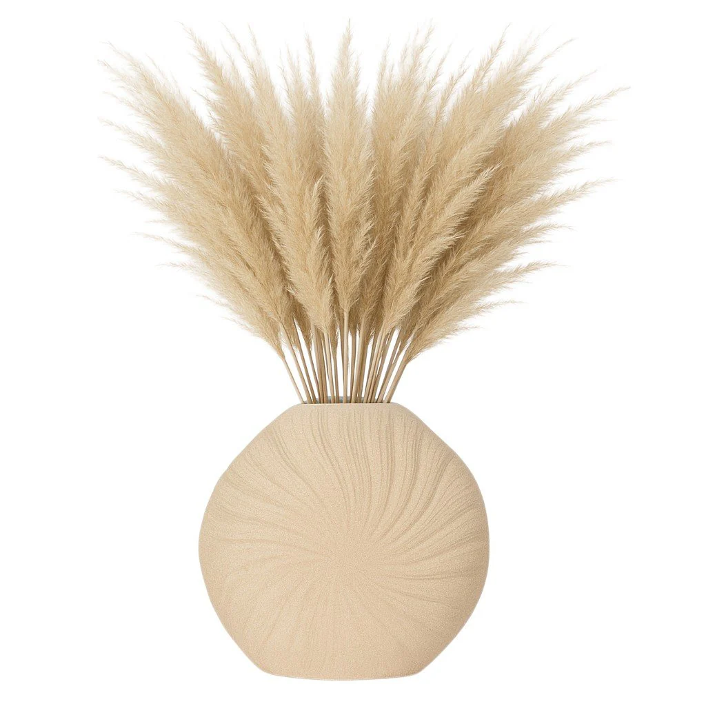 15" White Sand Shell Vase, White - Image 2
