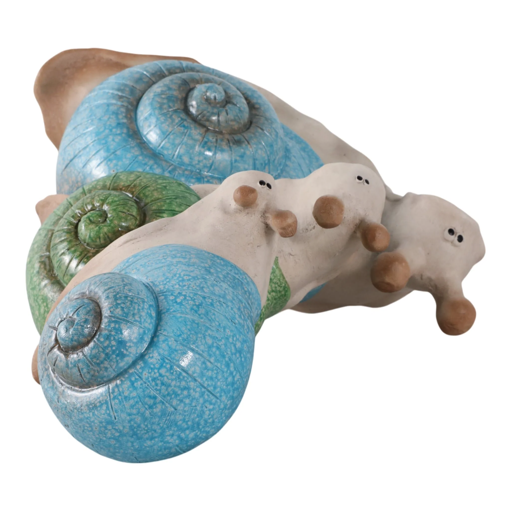 15x14" Stacked Snails With Colored Shells, Ivory M - Image 6