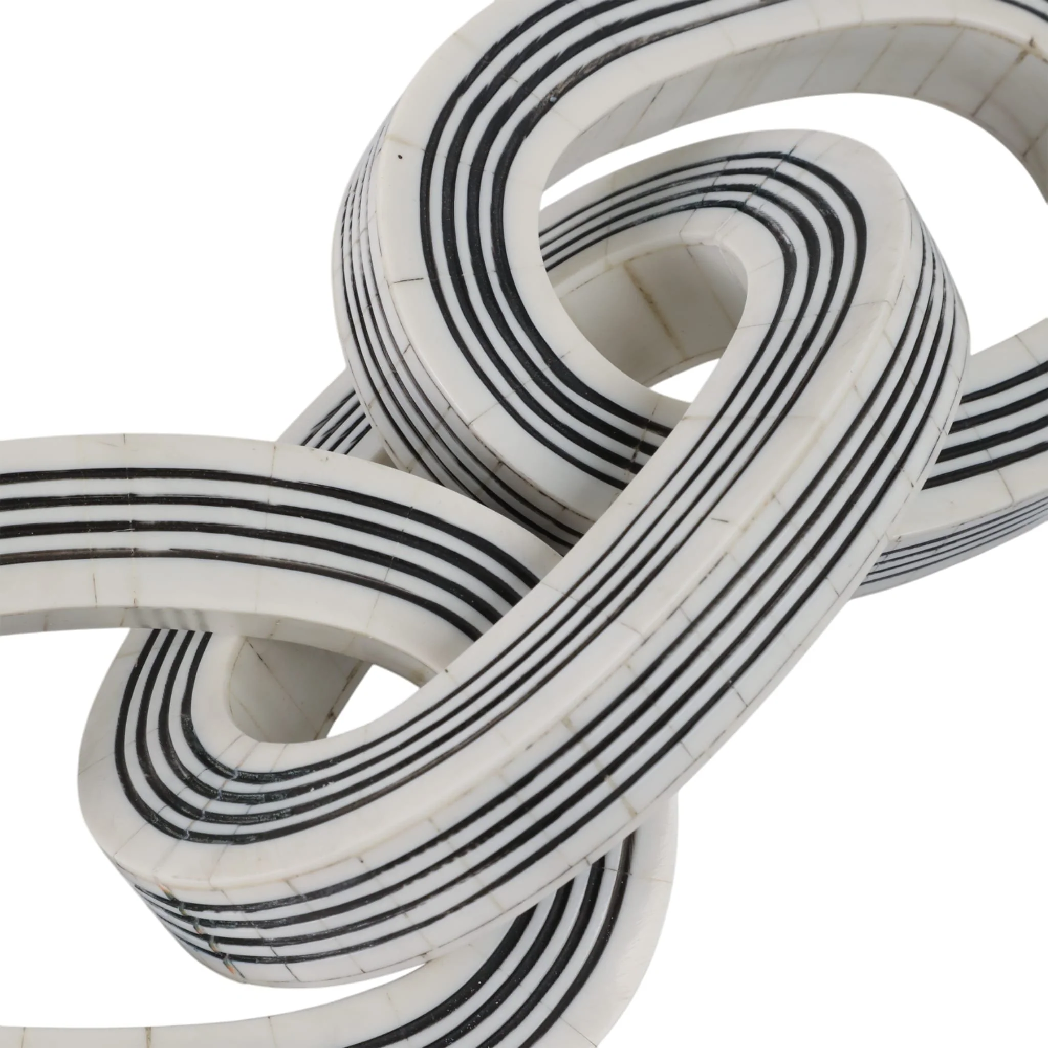 15x5" 3-link Resin Chain With Lines, White/black - Image 5