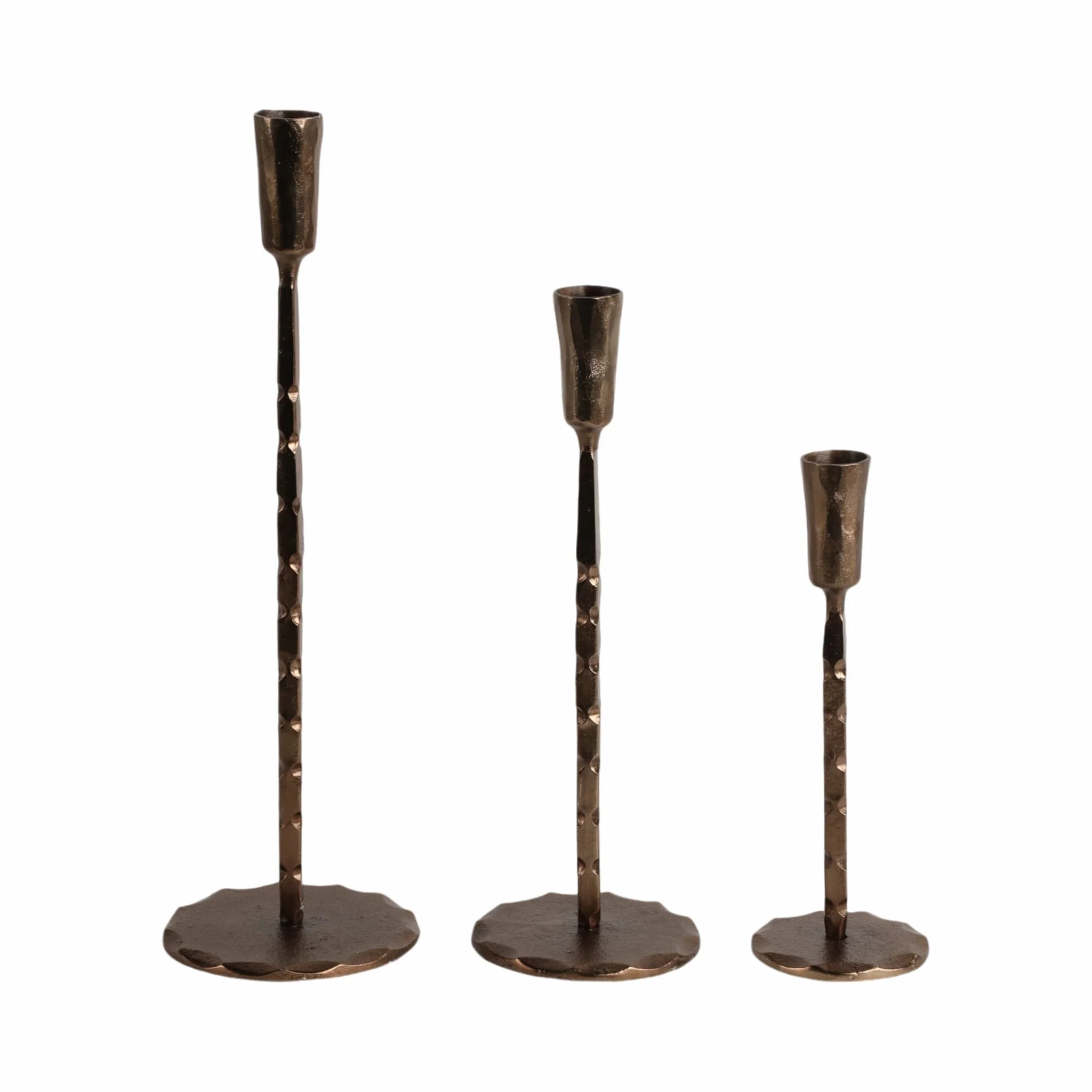 15x5" Forged Cast Iron Taper Holder, Matte Bronze - Image 7