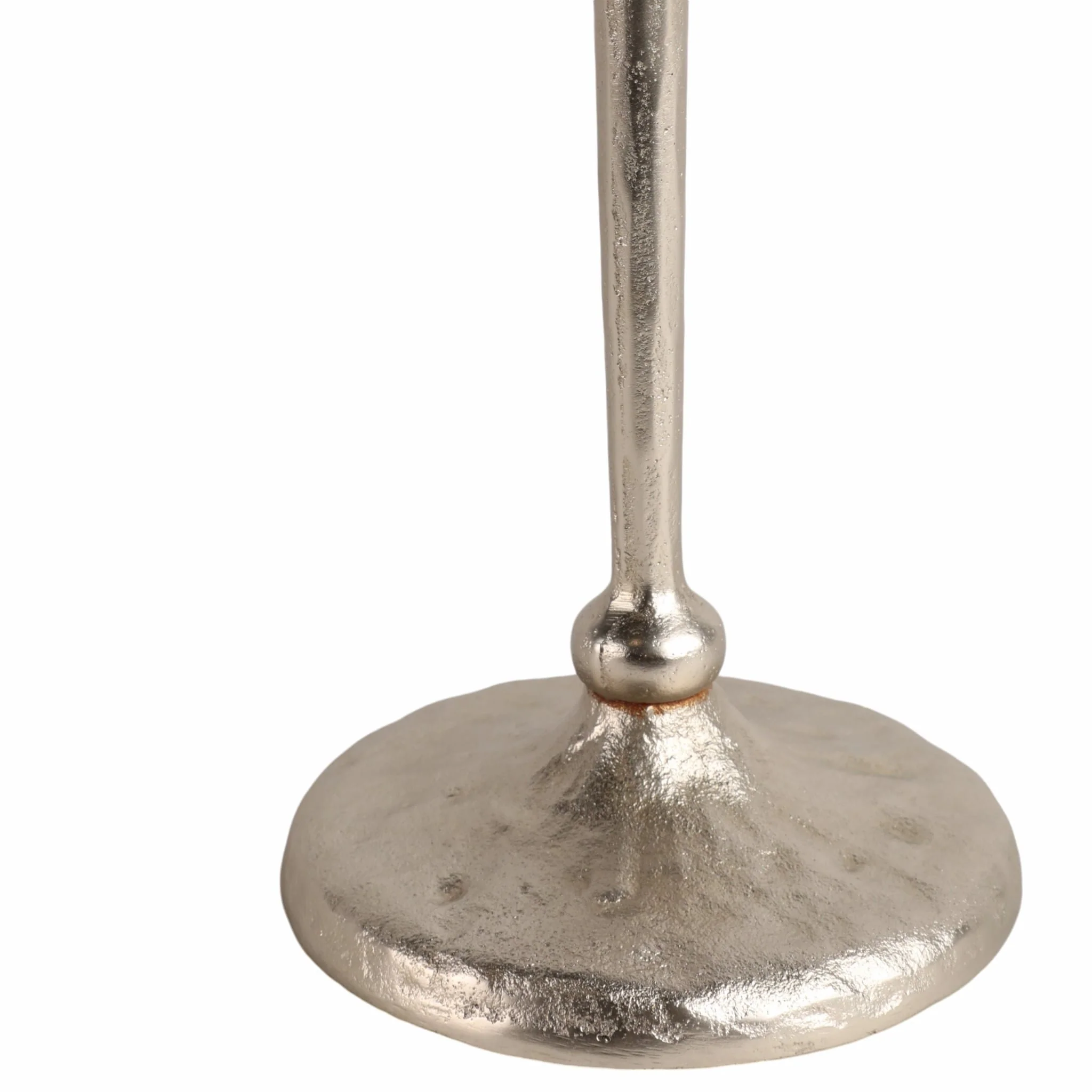 15x5" Traditional Cast Iron Taper Holder, Silver - Image 4