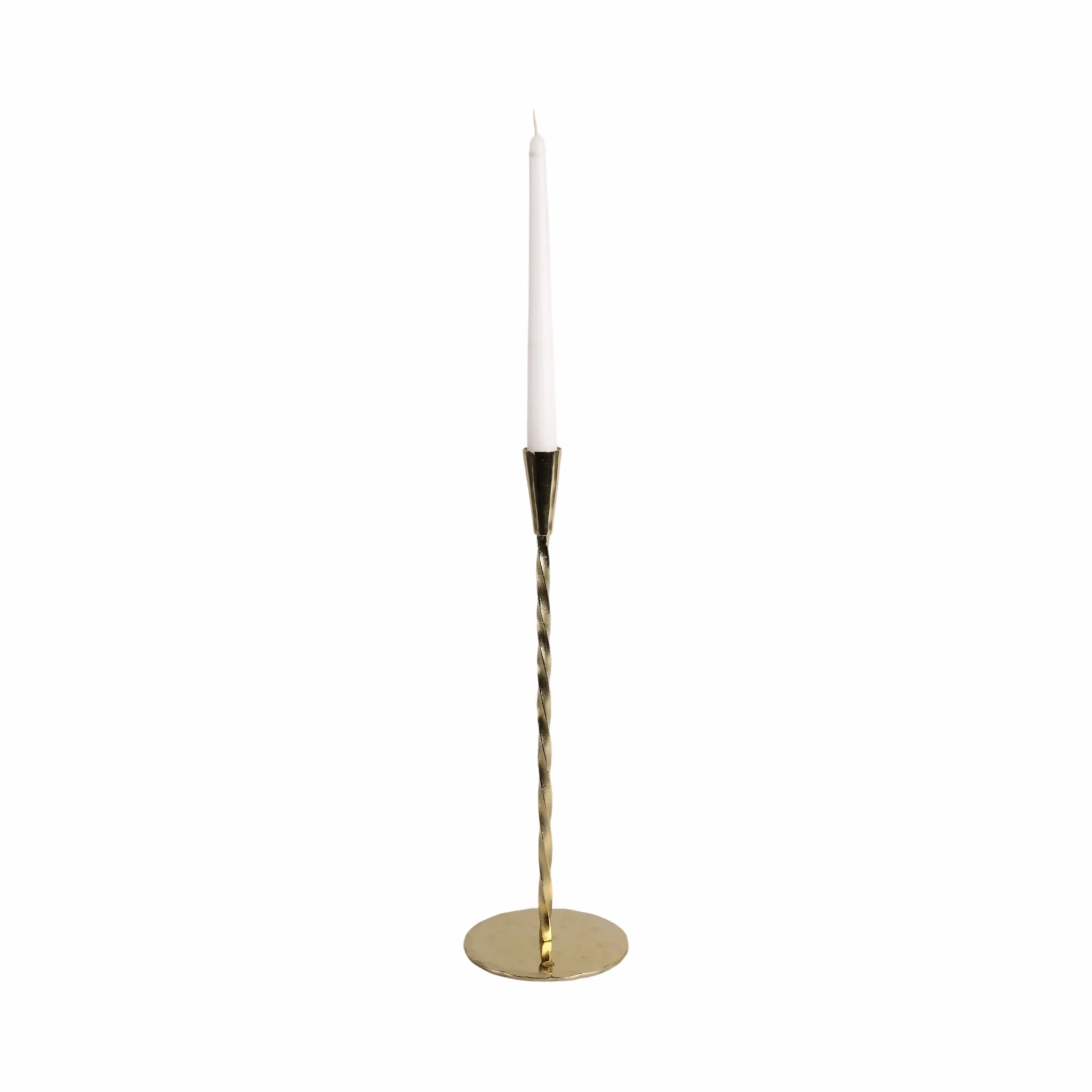 15x5" Twisted Taper Holder, Gold - Image 2