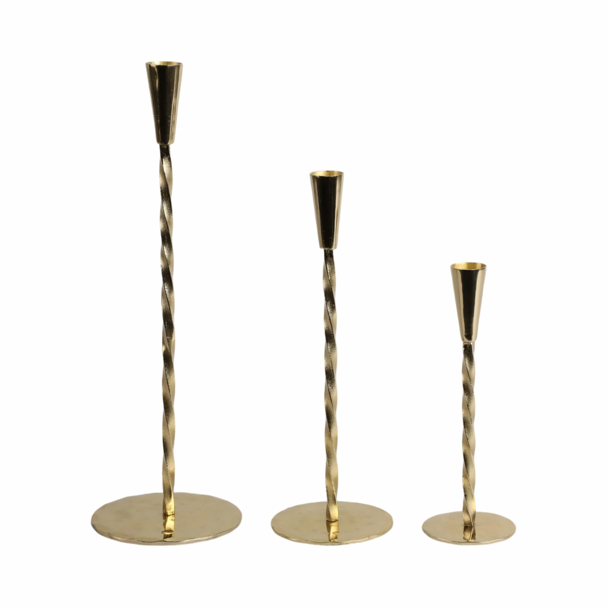 15x5" Twisted Taper Holder, Gold - Image 7