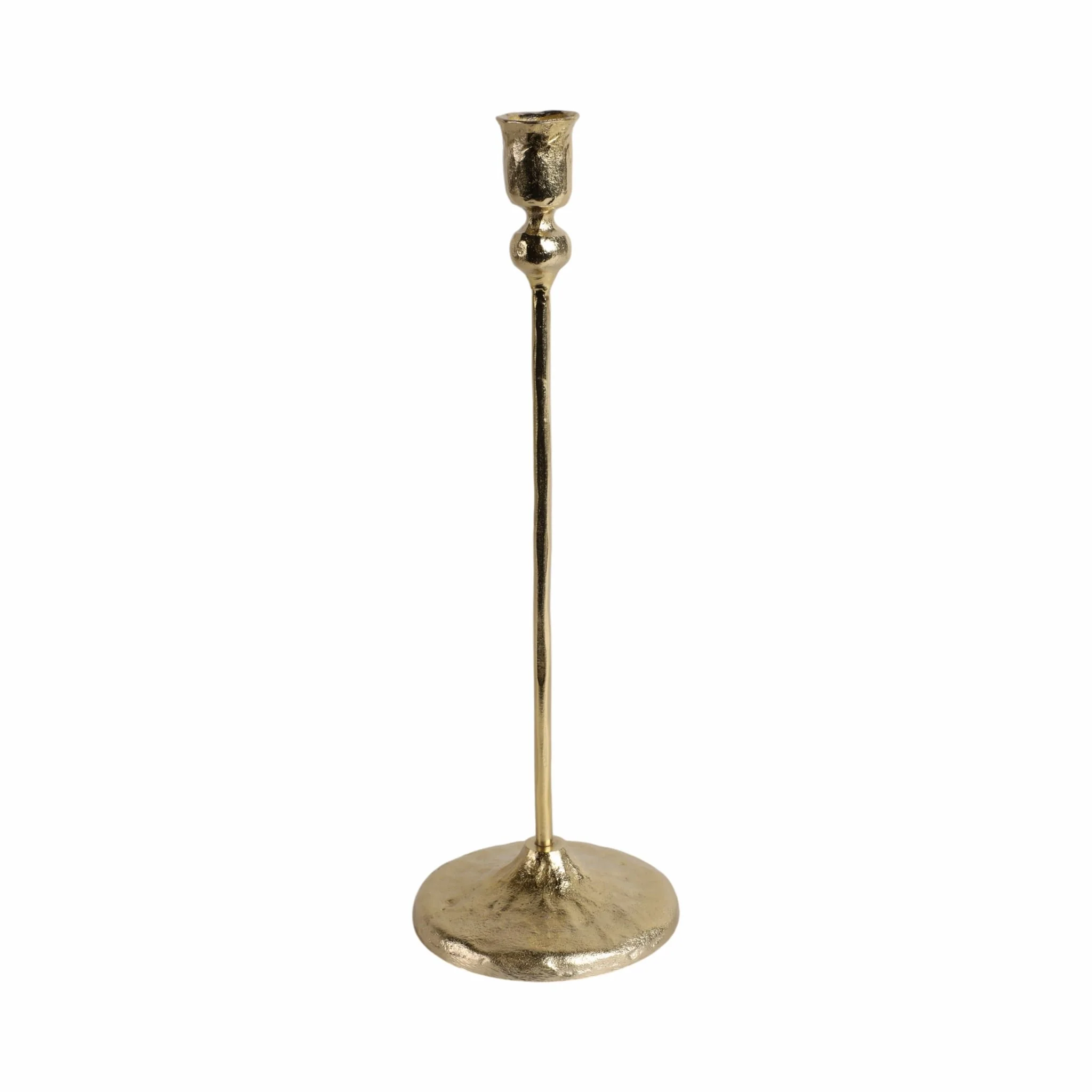 15x5" Vintage Taper Holder, Gold - Image 3