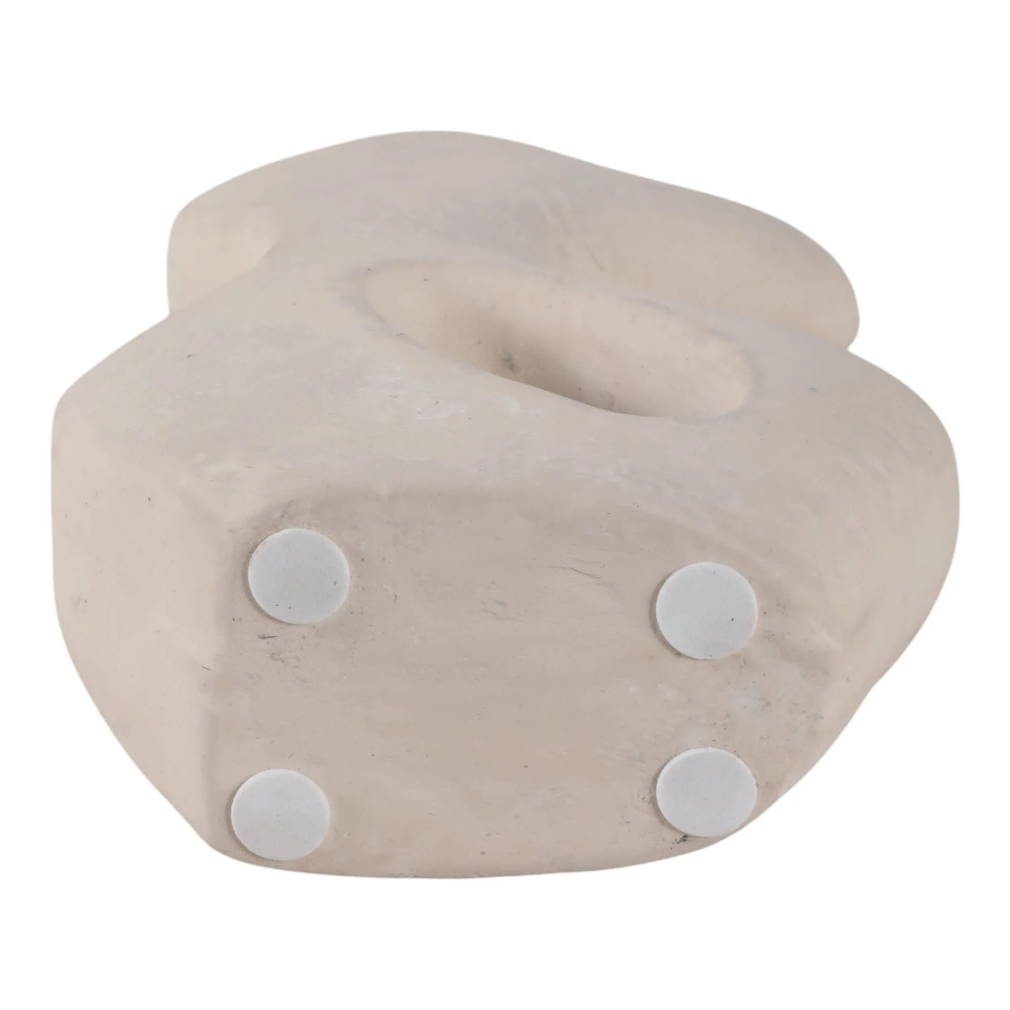 15x8" Paper Mache Squiggle Sculpture, White - Image 7