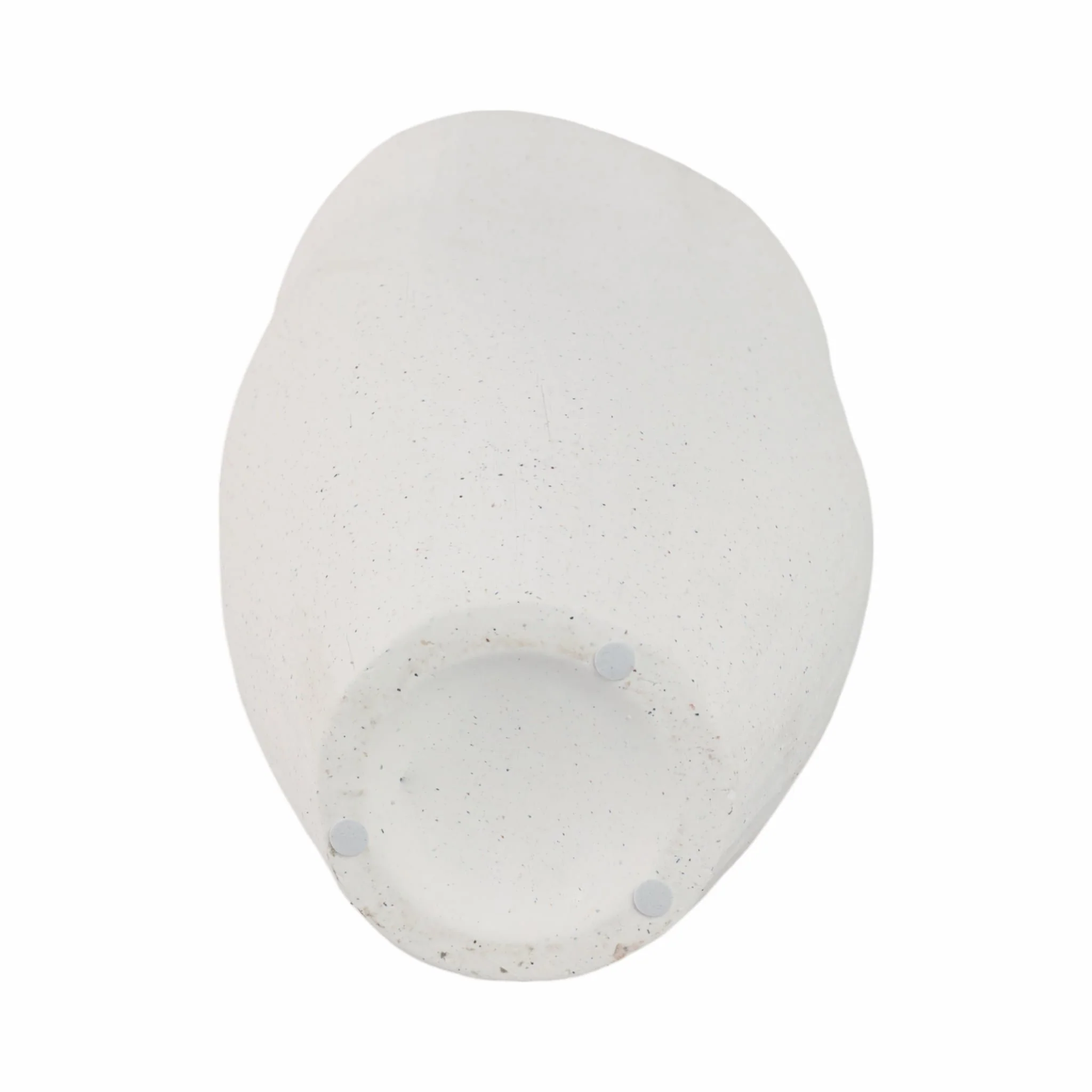 15x8" Textured Organic Vase Reactive Inside, White - Image 7
