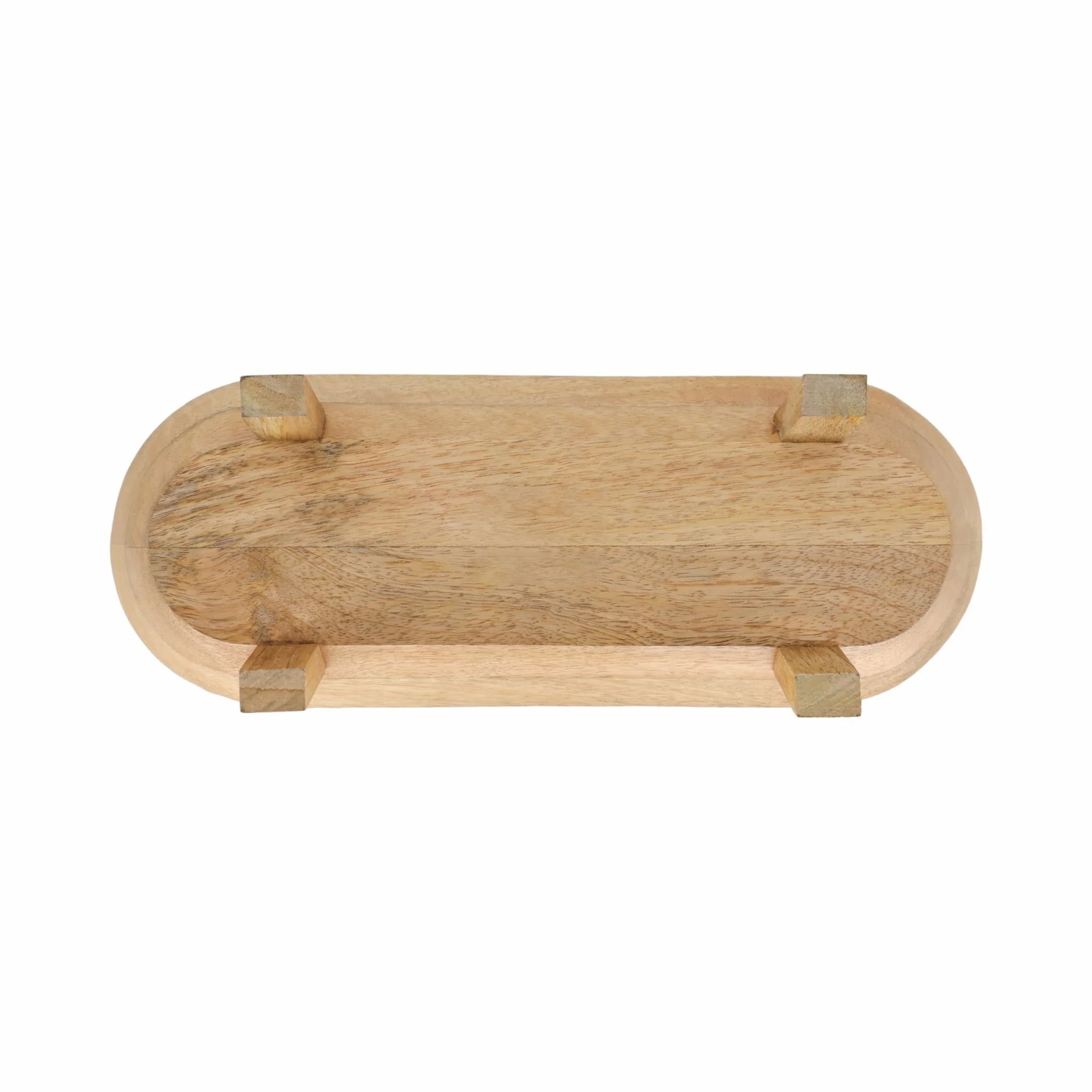 16" Footed Oval Bowl, Nat - Image 8