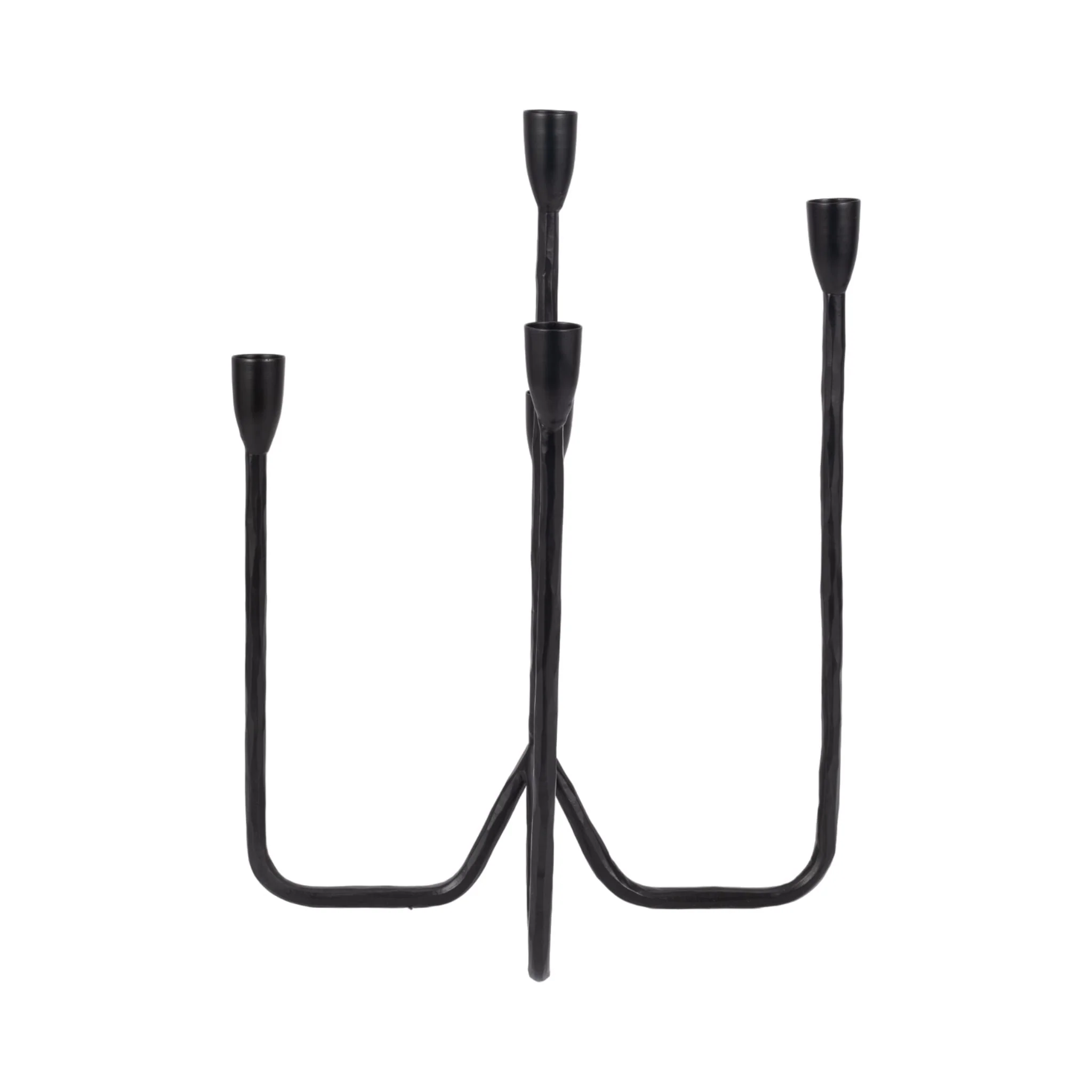 16" Forged 5-taper Candle Holder, Black - Image 4